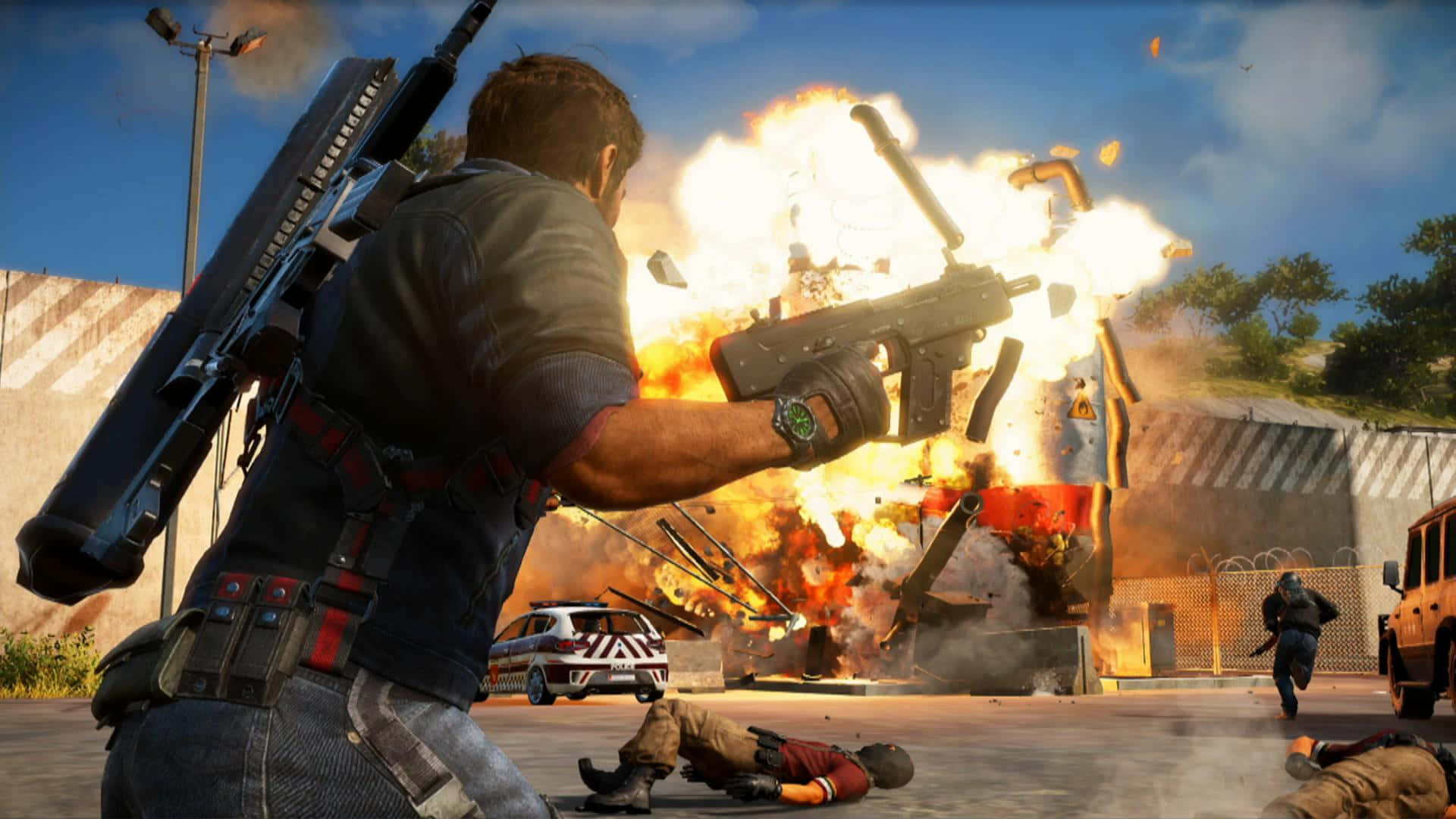 Just Cause 3, explosive combat, urban combat zone, Full HD Desktop Wallpaper