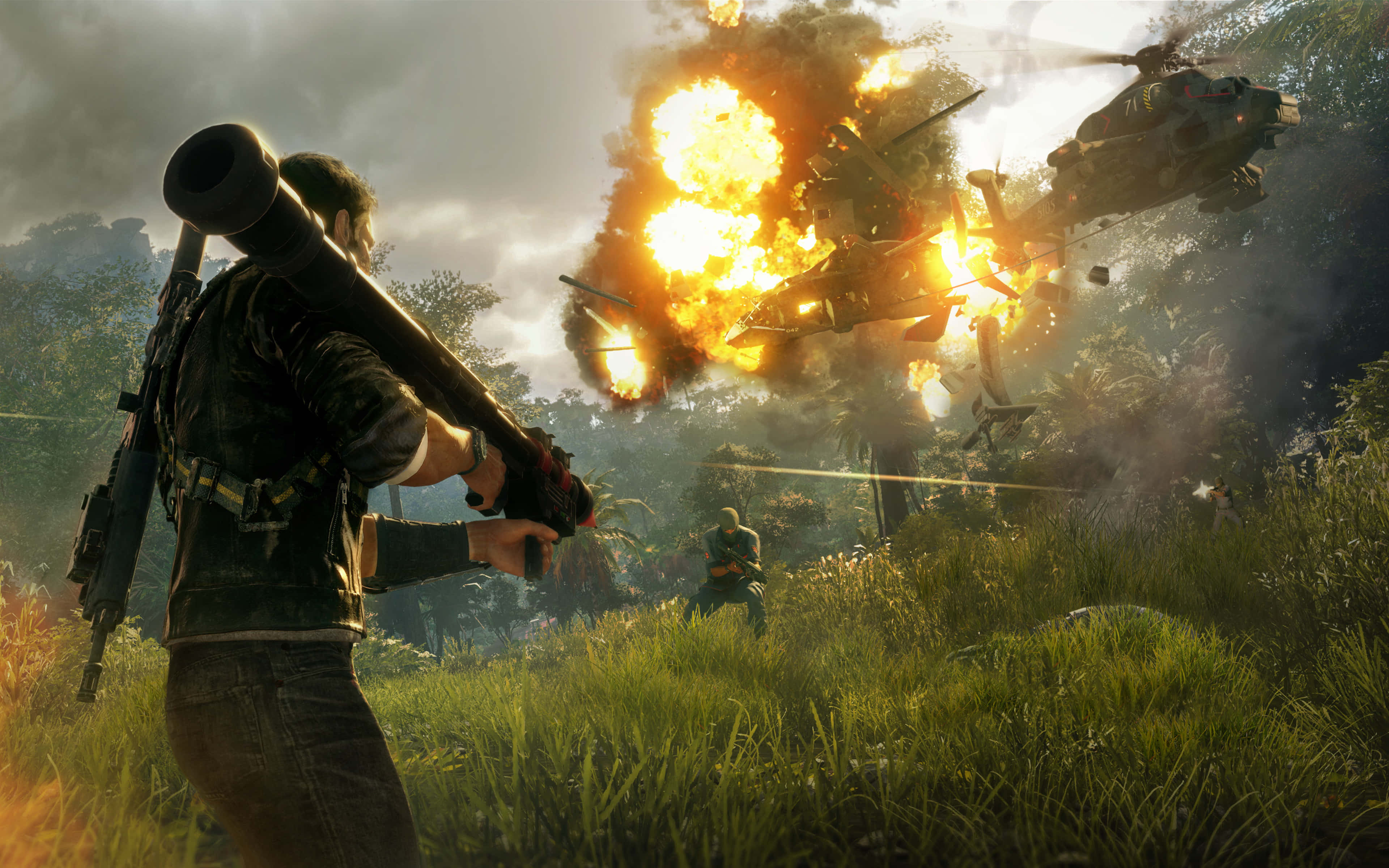 Just Cause 3, jungle, rocket launcher, 4K Desktop Wallpaper