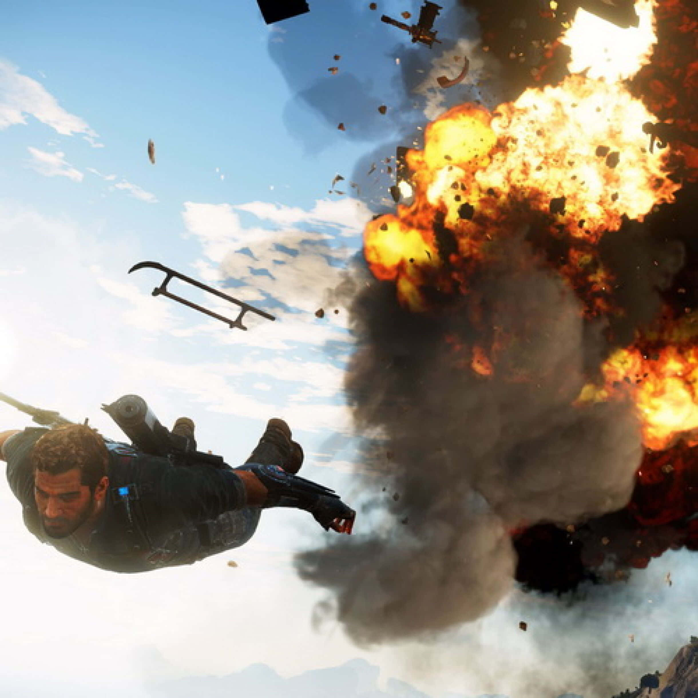 Just Cause 3, explosive skydive, tactical gear, Full HD Desktop Wallpaper