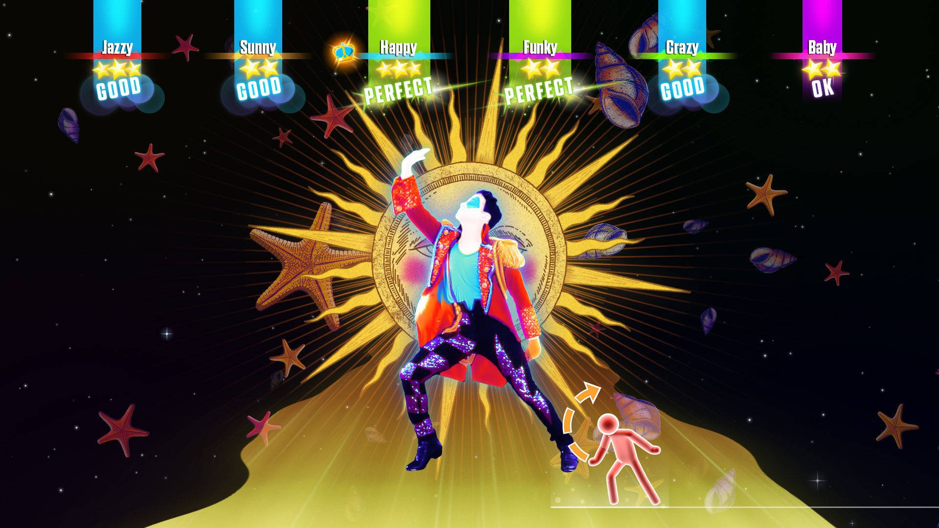 Just Dance Man, sun, glowing stage, Full HD Desktop Wallpaper