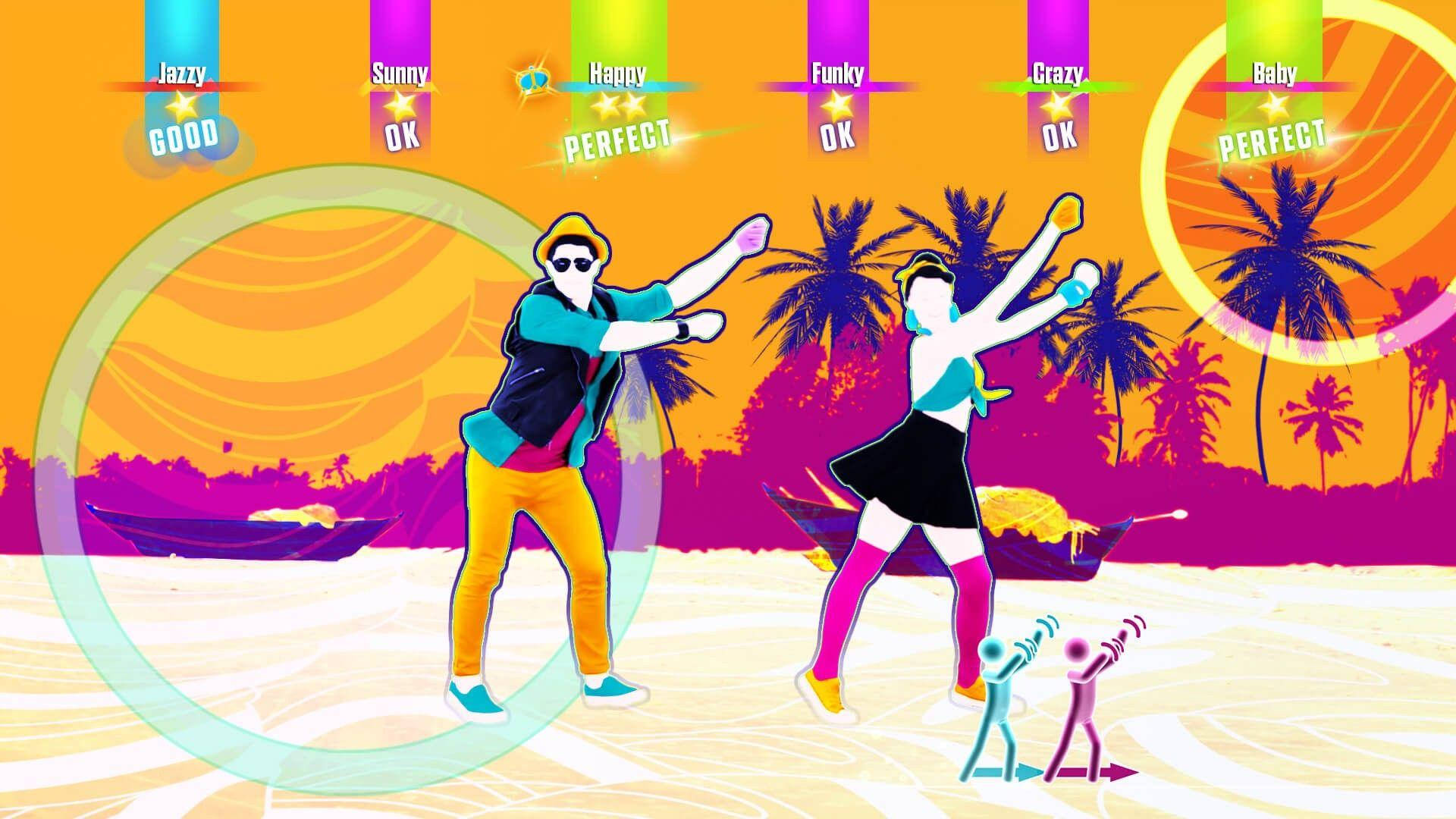 Just Dance 2017, dancers, tropical beach, Full HD Desktop Wallpaper