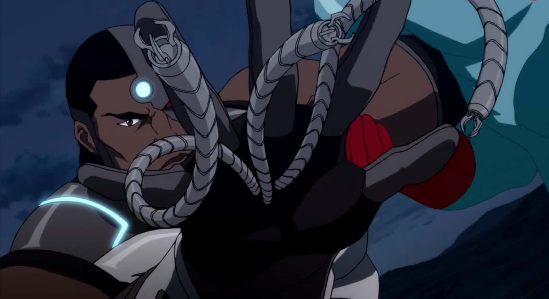Justice League The Flashpoint Paradox, anime hero, glowing blue eye, HD Desktop Wallpaper