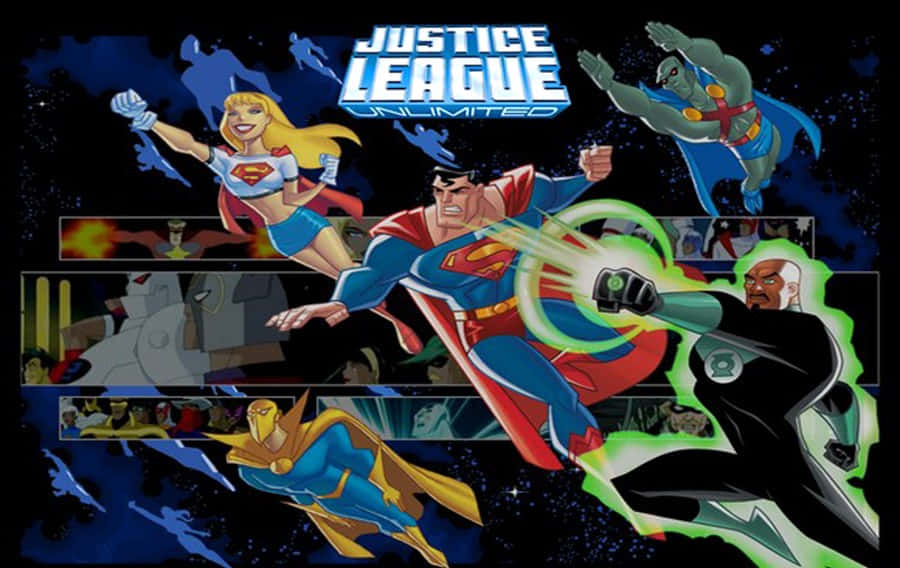 Justice League Unlimited, heroes, space, SD Desktop Wallpaper