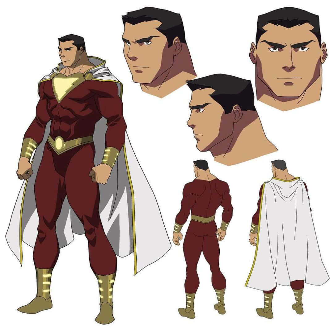Justice League War, muscular superhero, red suit, SD Desktop Wallpaper