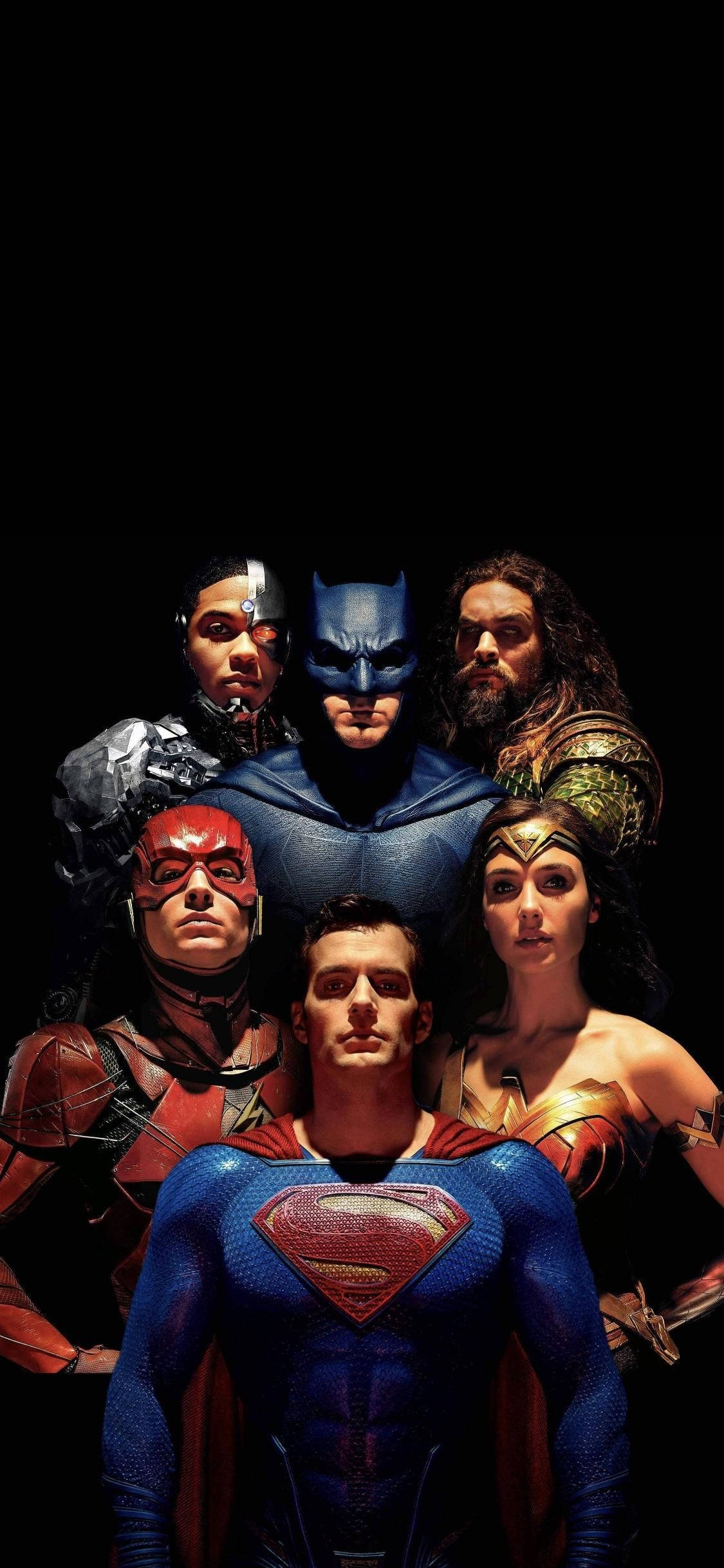 Justice League, superheroes, detailed costumes, Full HD Phone Wallpaper