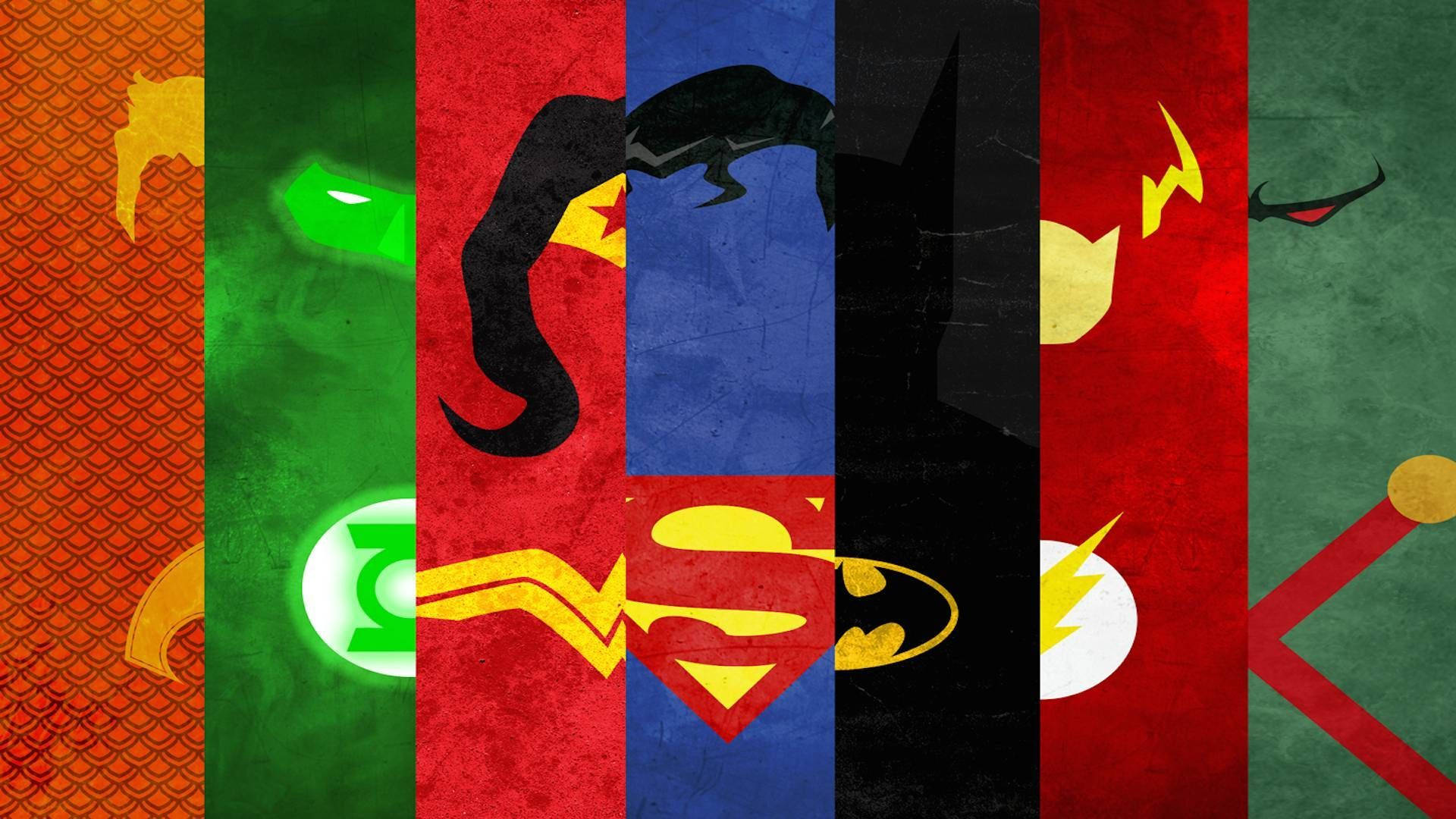 Justice League, symbol, minimal art, Full HD Desktop Wallpaper