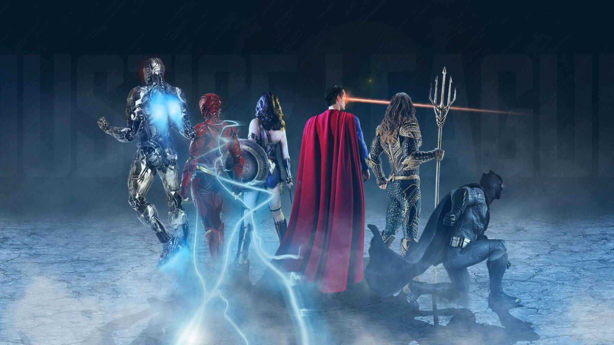 Justice League, superheroes, glowing energy, Full HD Desktop Wallpaper