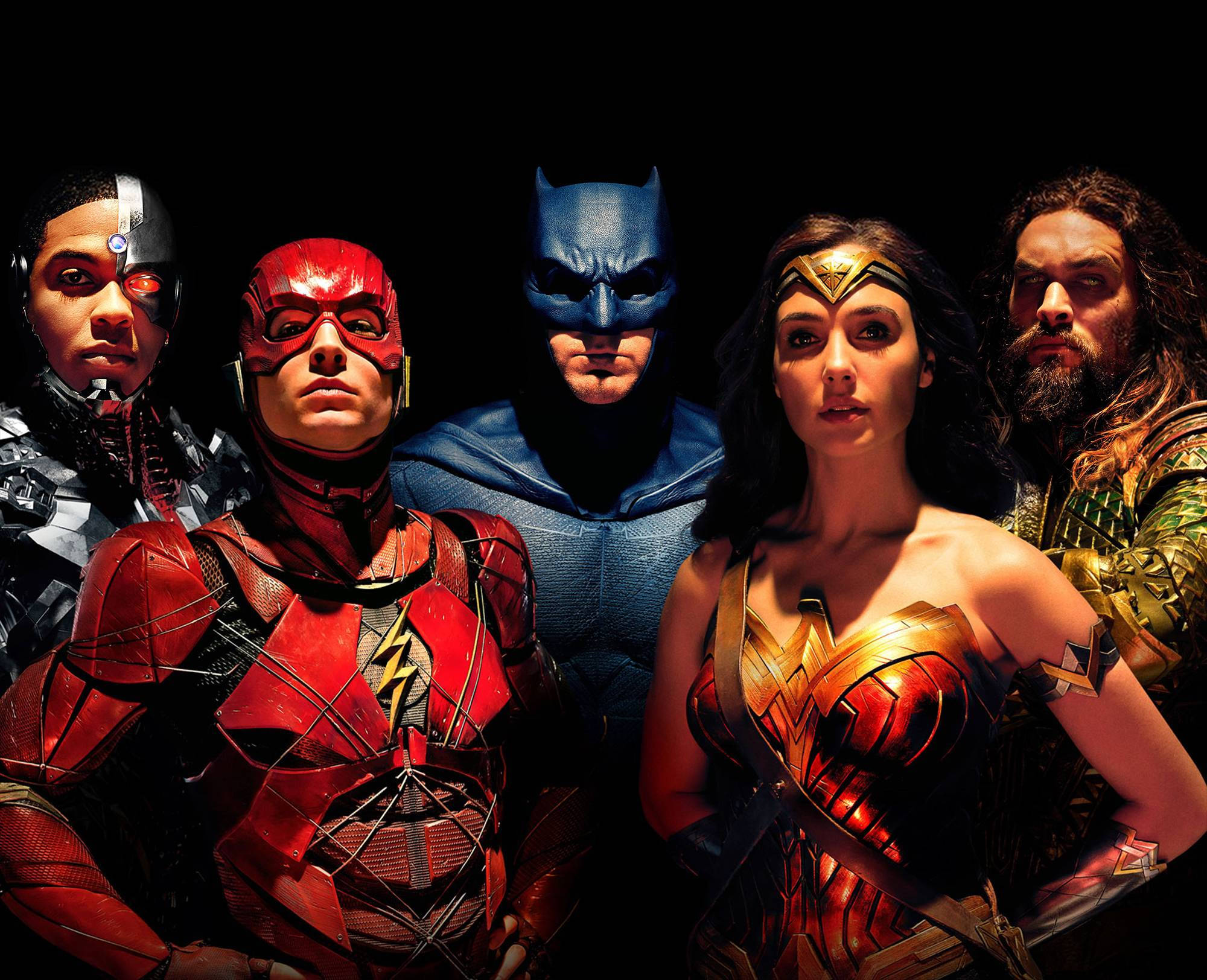 Justice League, superheroes, detailed costumes, Full HD Desktop Wallpaper