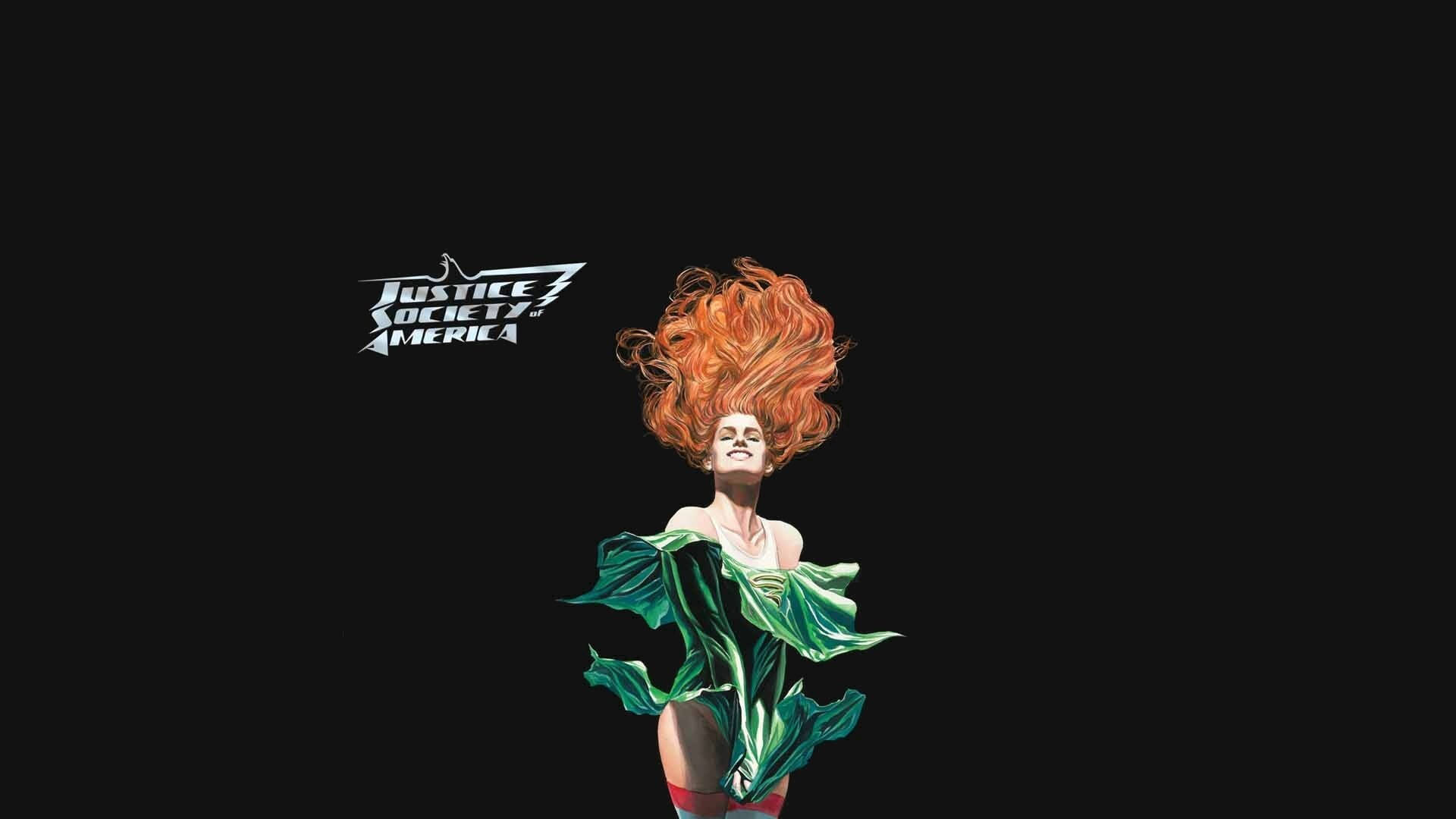 Justice Society Of America, cyclone, fiery orange hair, Full HD Desktop Wallpaper