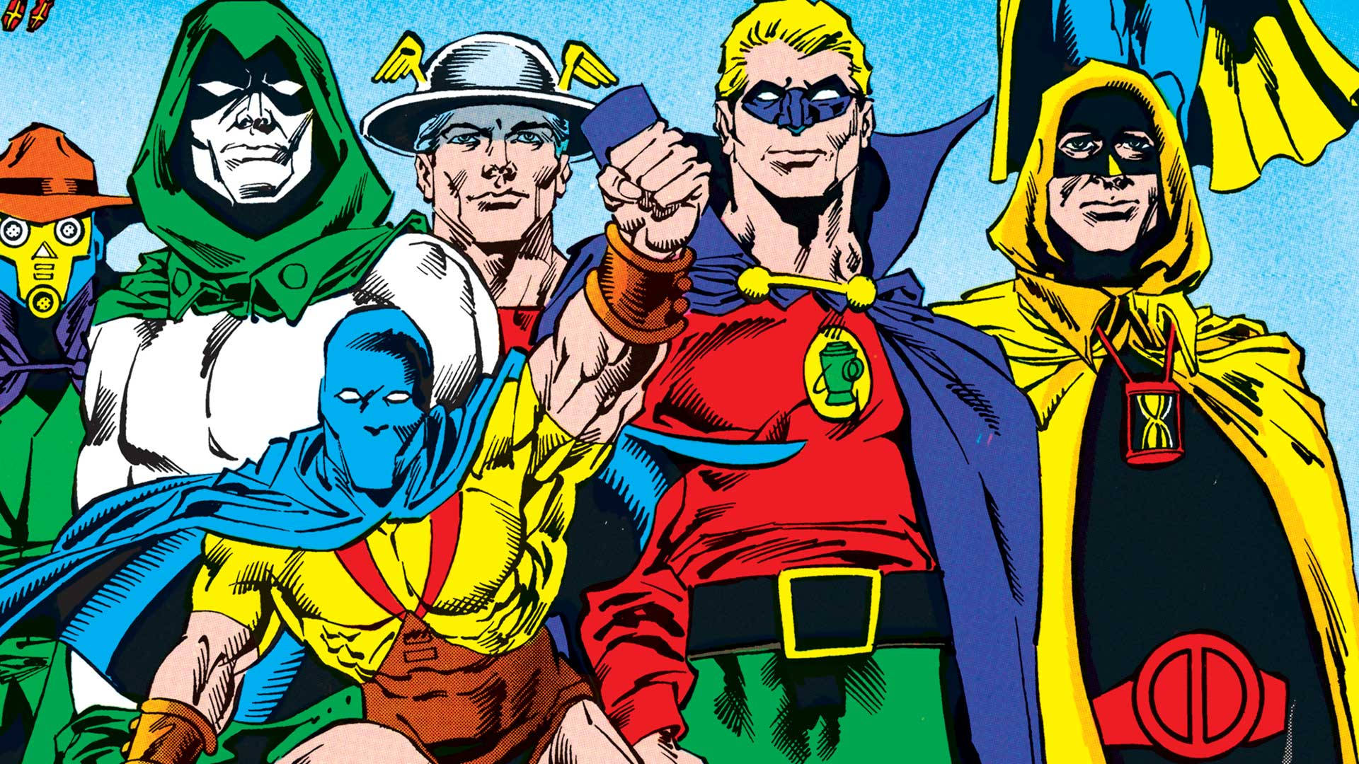 Justice Society Of America, superheroes, bold costumes, Full HD Desktop Wallpaper