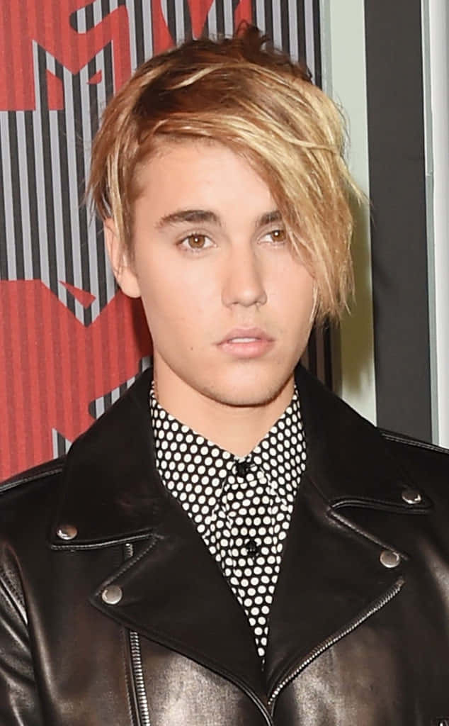 Justin Bieber, 2015, black leather jacket, SD Phone Wallpaper
