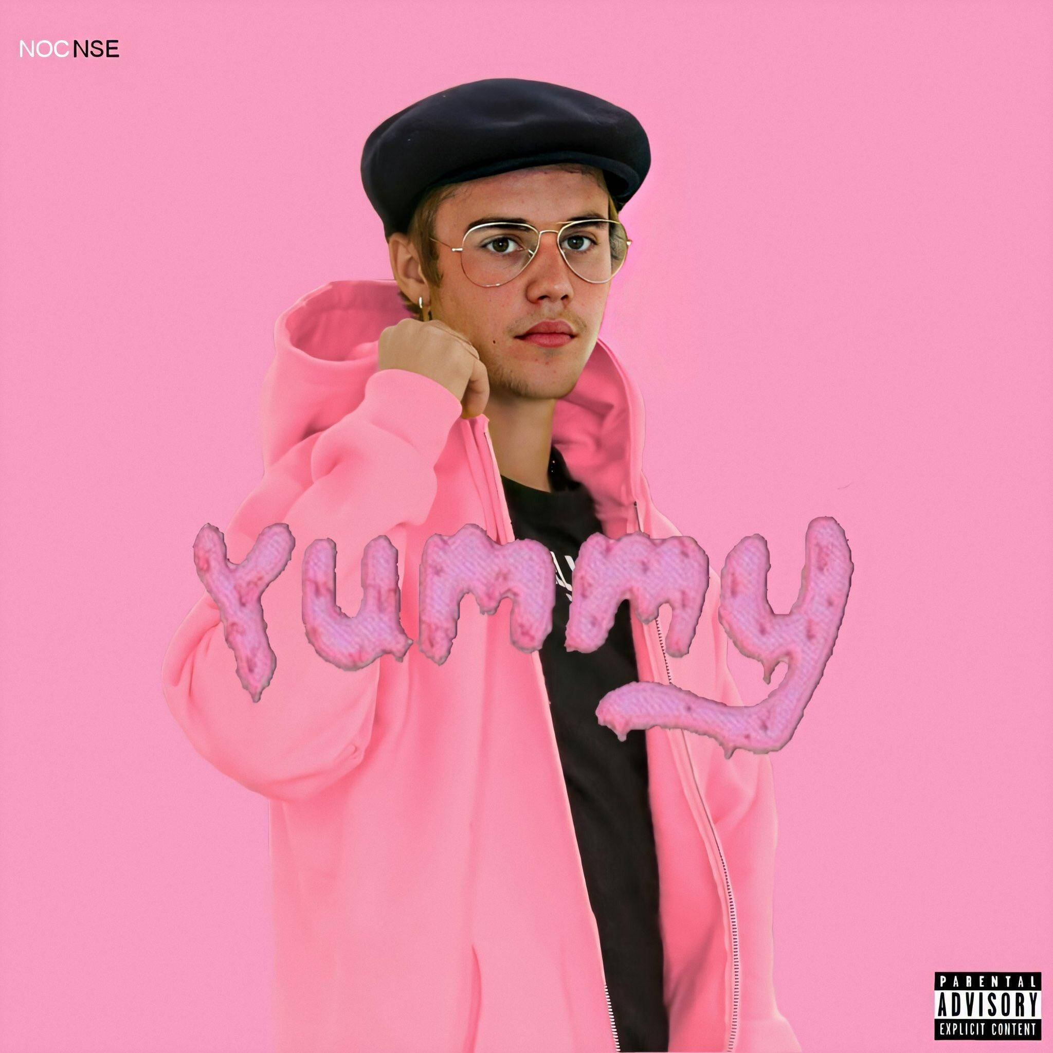 Justin Bieber, pink hoodie, black beret, Full HD Desktop Wallpaper