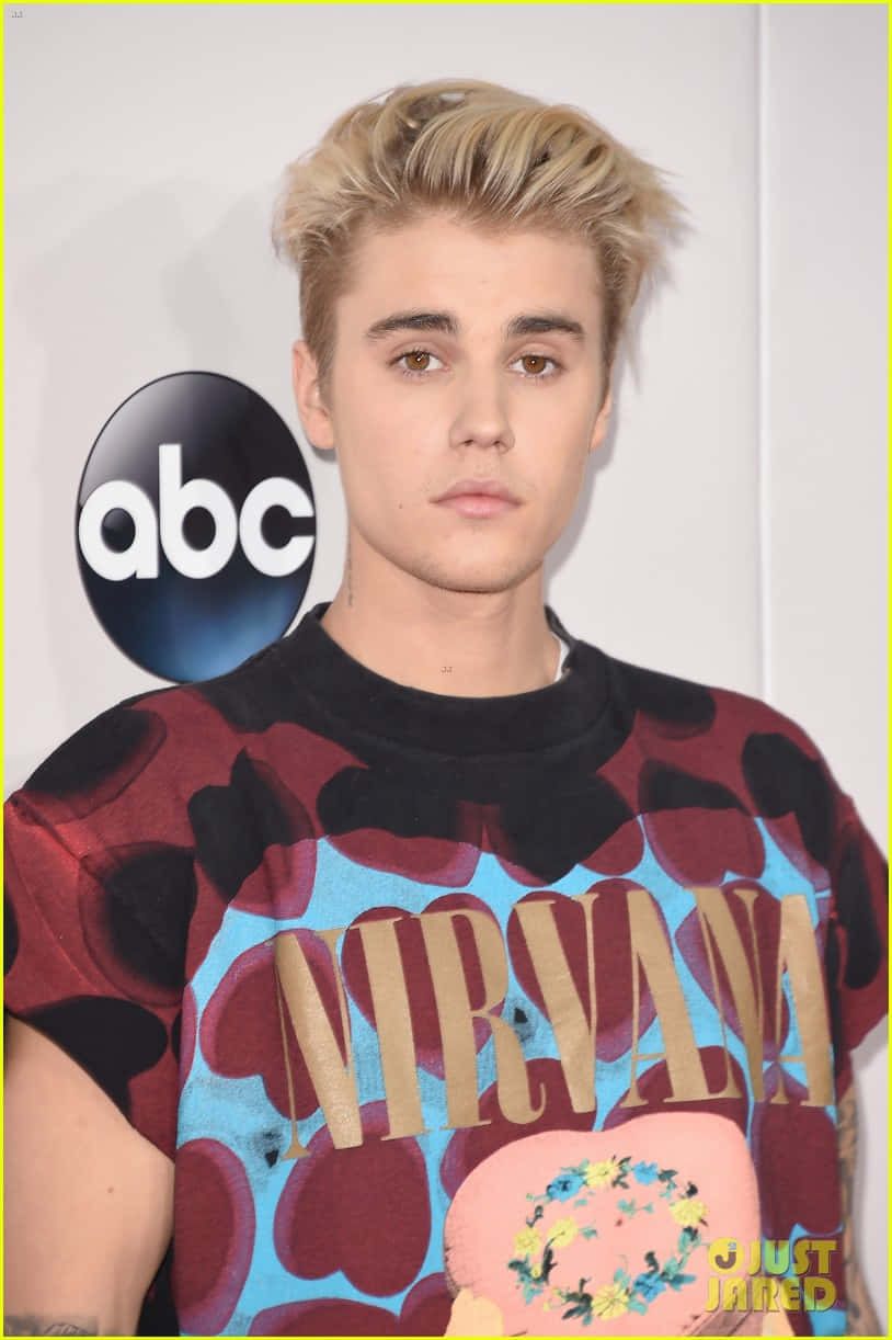Justin Bieber, Nirvana t-shirt, ABC event, SD Phone Wallpaper