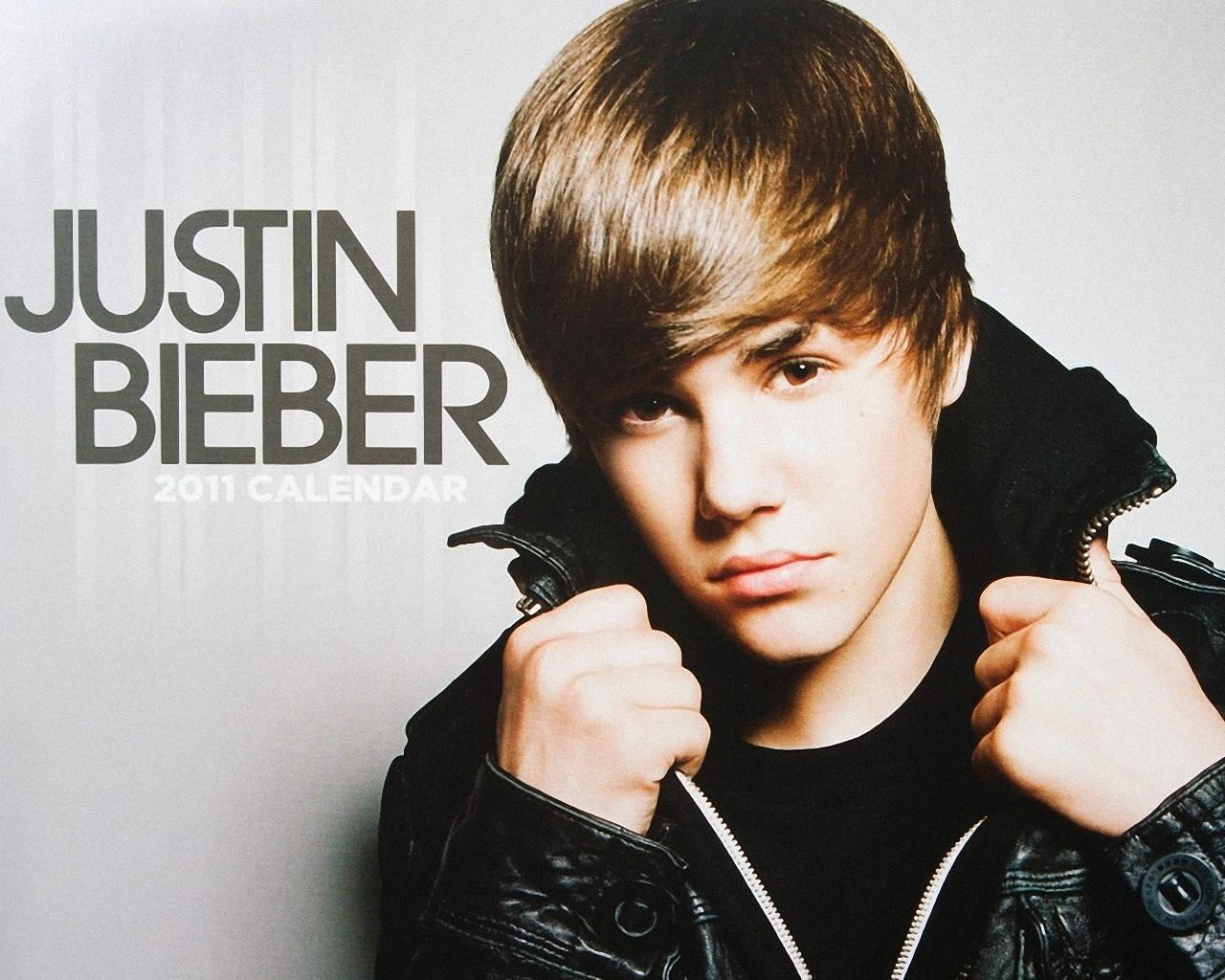 Justin Bieber, 2011 calendar cover, black leather jacket, HD Desktop Wallpaper