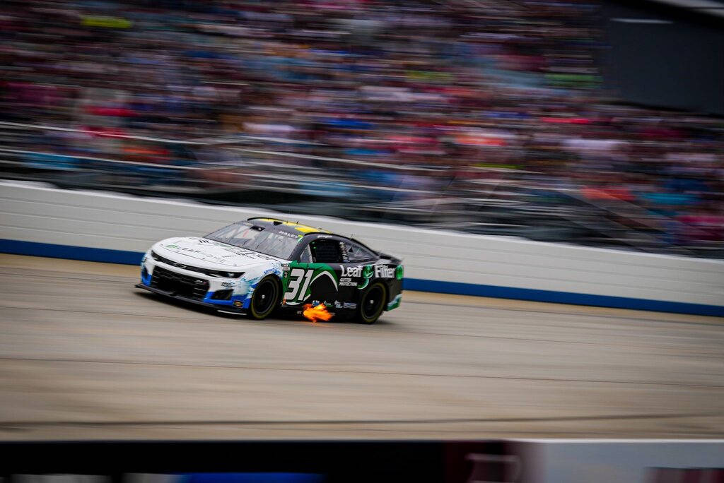 Justin Haley, number 31, green and white race car, SD Desktop Wallpaper