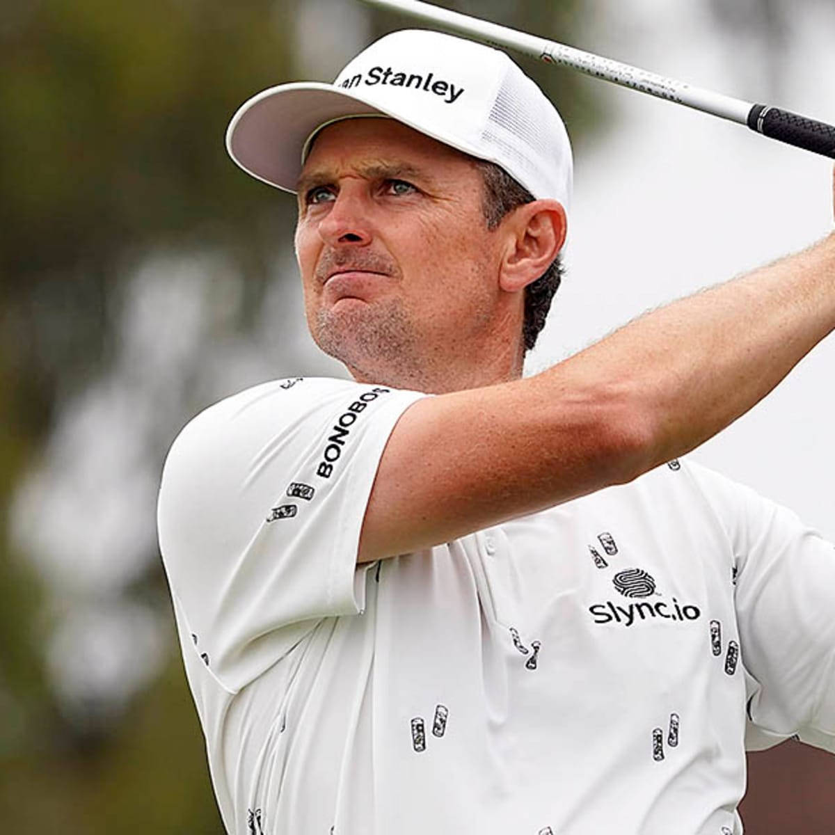 Justin Rose, white cap, white shirt, SD Desktop Wallpaper