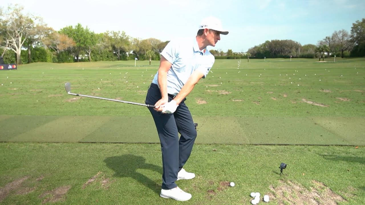 Justin Rose, golf club, light blue shirt, HD Desktop Wallpaper