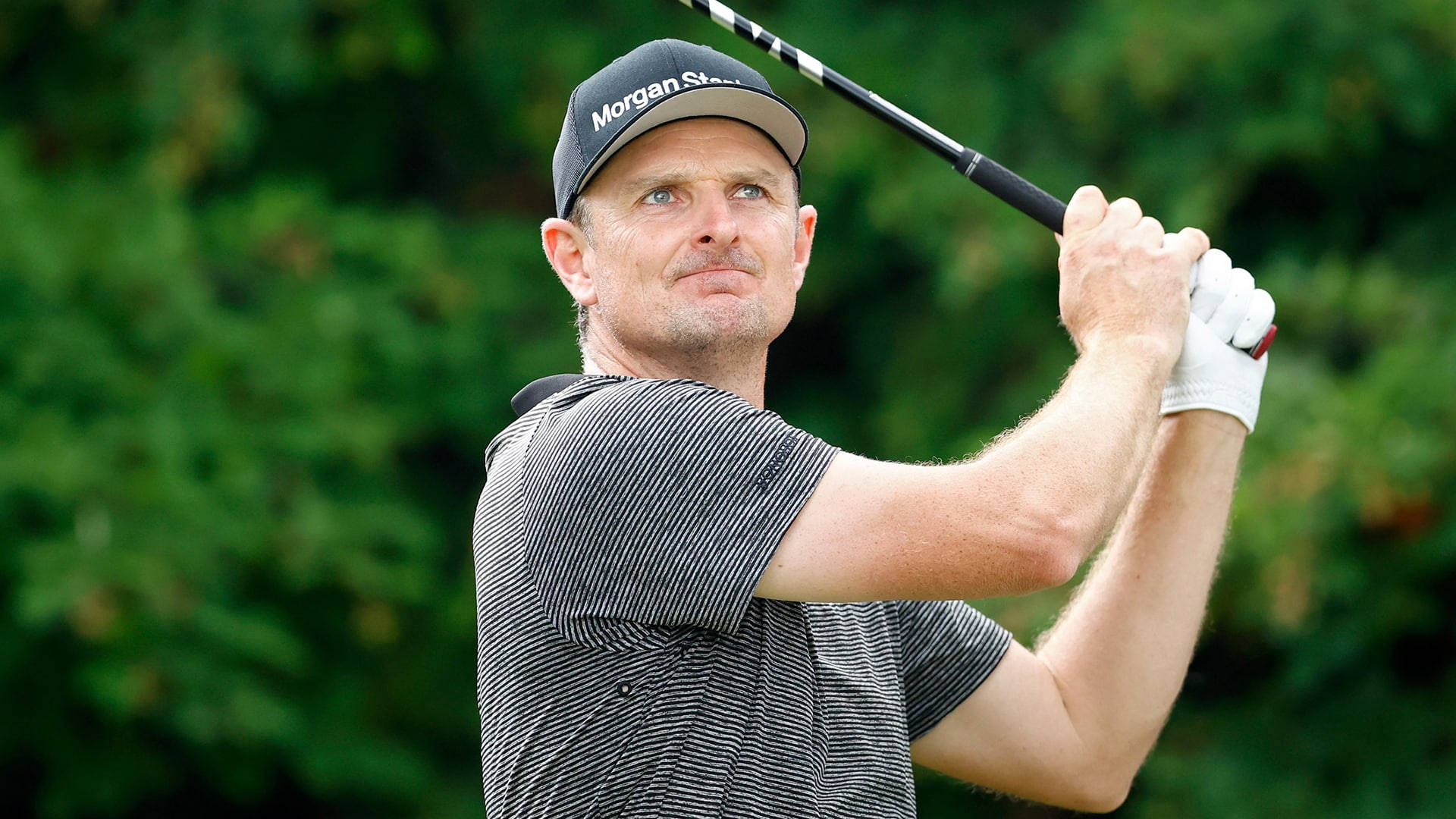 Justin Rose, golfer, mid-swing, Full HD Desktop Wallpaper
