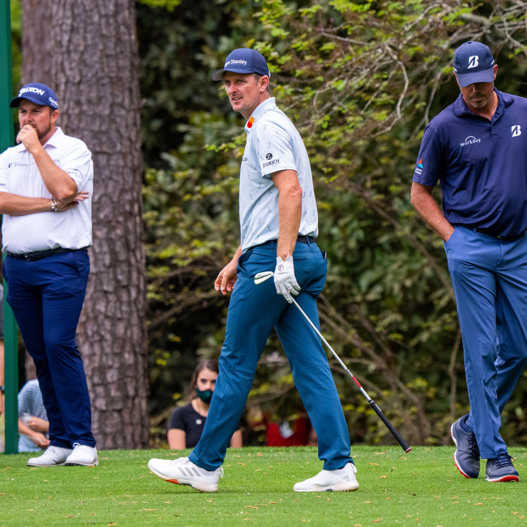 Justin Rose, blue pants, cap, HD Desktop Wallpaper