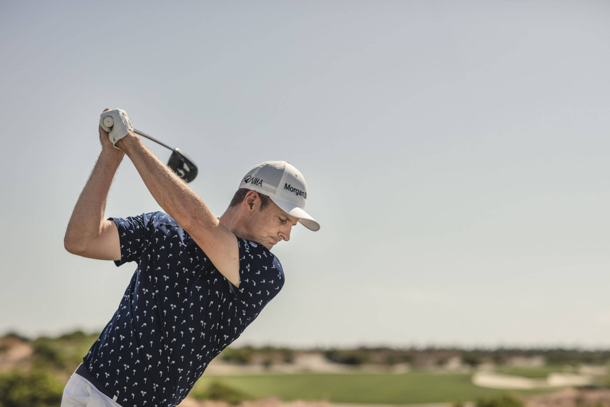 Justin Rose, golf club, sunlit course, Full HD Desktop Wallpaper