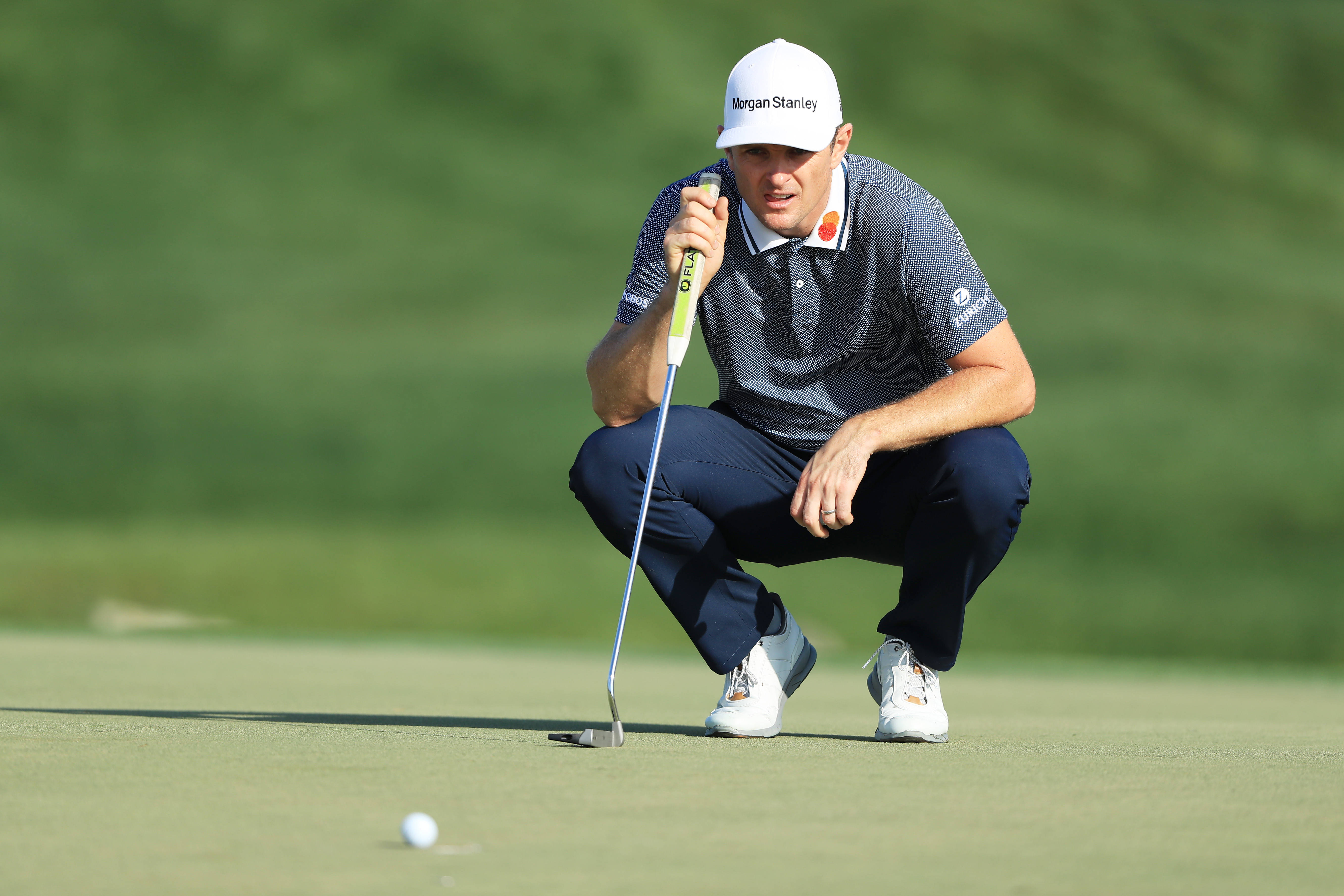 Justin Rose, golf ball, sunlit green, 5K Desktop Wallpaper