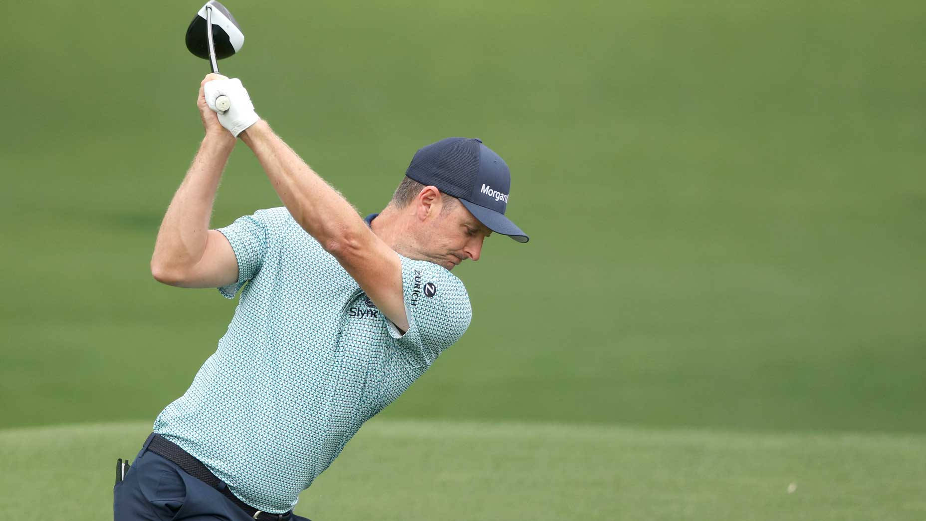 Justin Rose, light blue patterned shirt, navy cap, HD Desktop Wallpaper