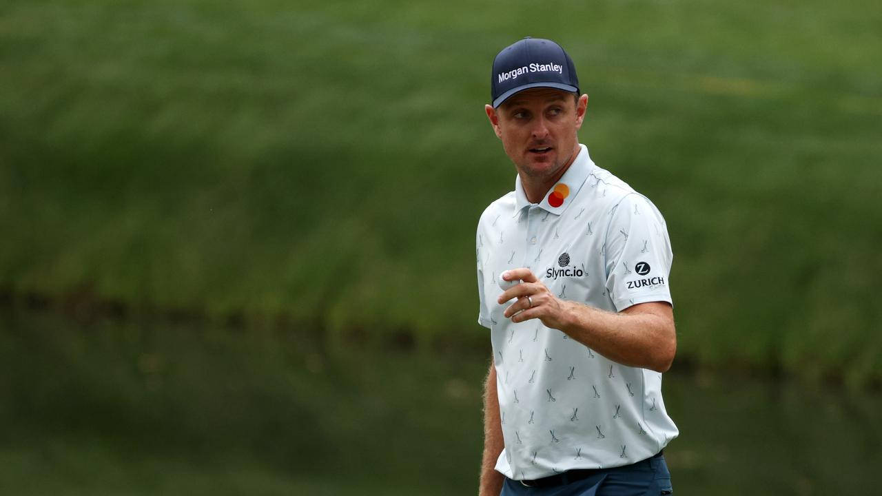 Justin Rose, golf course, white patterned shirt, HD Desktop Wallpaper
