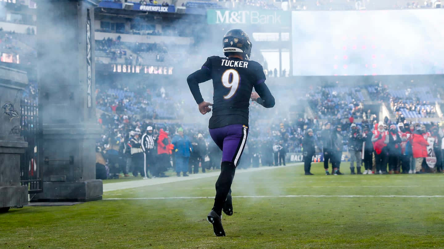 Justin Tucker, black and purple uniform, number 9, HD Desktop Wallpaper