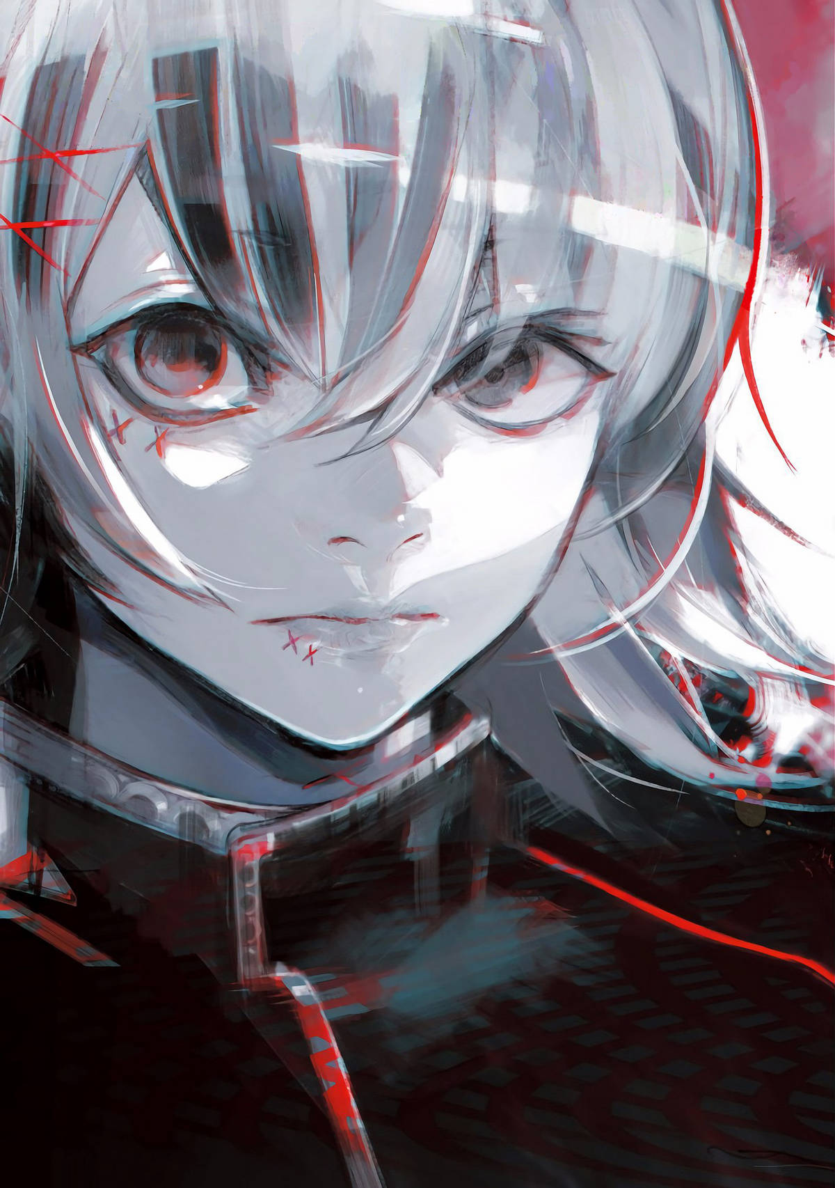 Juuzou Tokyo Ghoul, 4K, red stitches, HD Phone Wallpaper
