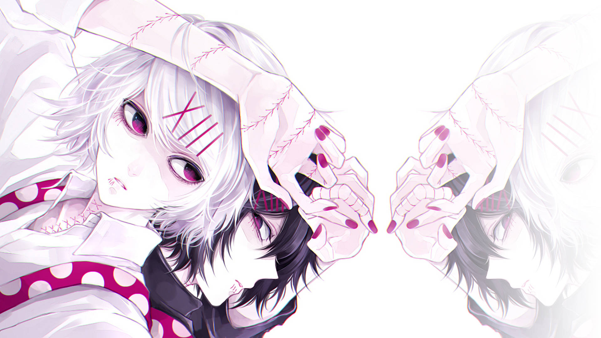 Juuzou Tokyo Ghoul 4K, black-haired character, white and black hair, Full HD Desktop Wallpaper