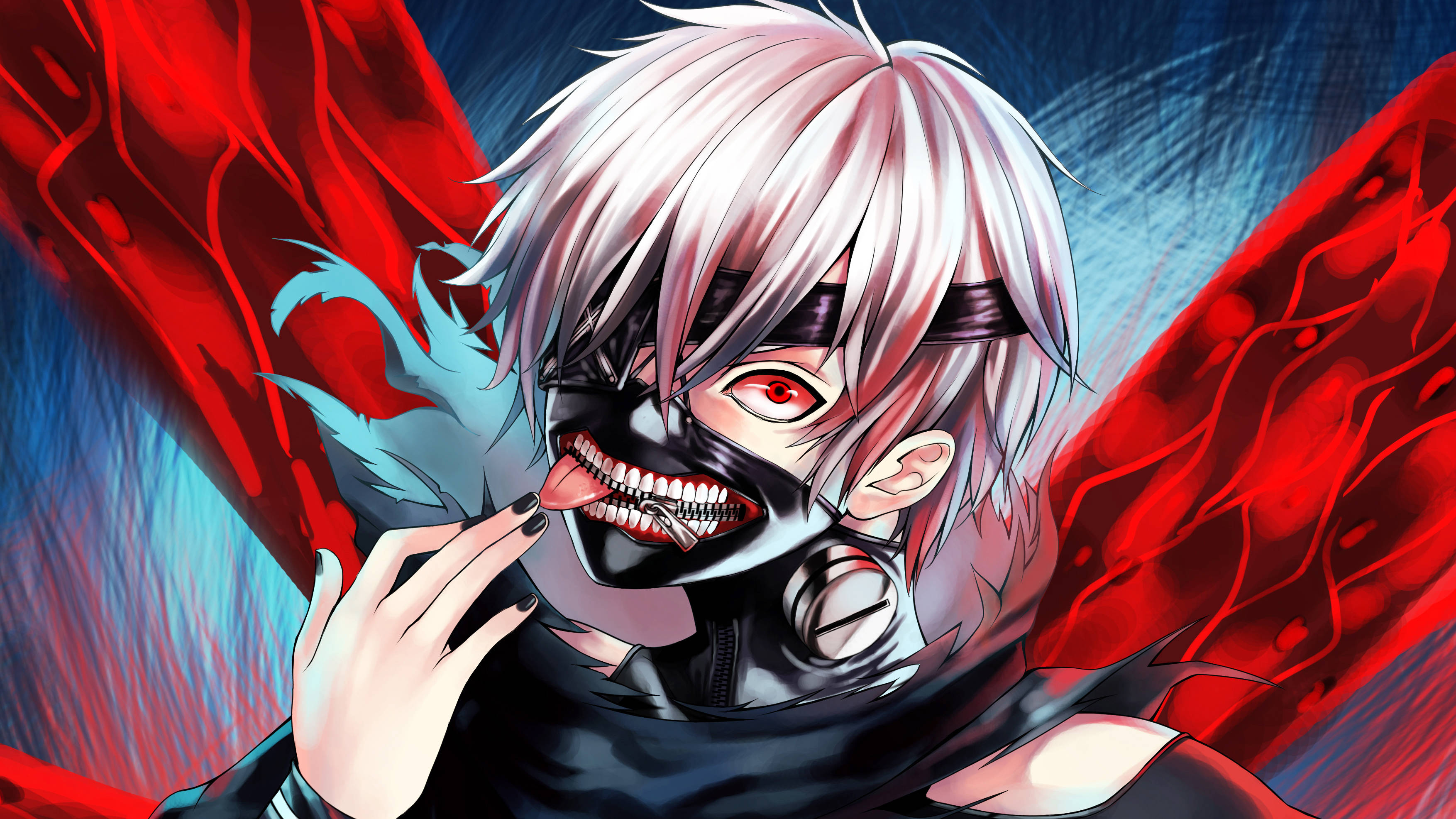 Juuzou Tokyo Ghoul, 4K, silver-haired, 2K Desktop Wallpaper