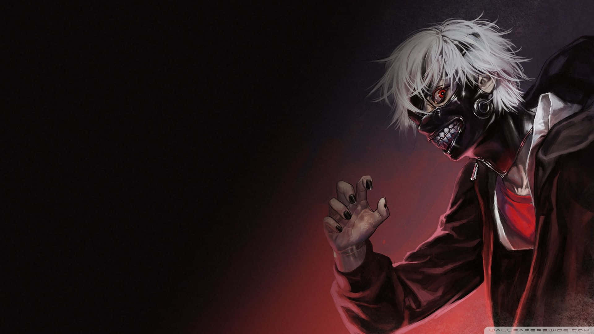 Juuzou Tokyo Ghoul, white hair, skull mask, Full HD Desktop Wallpaper