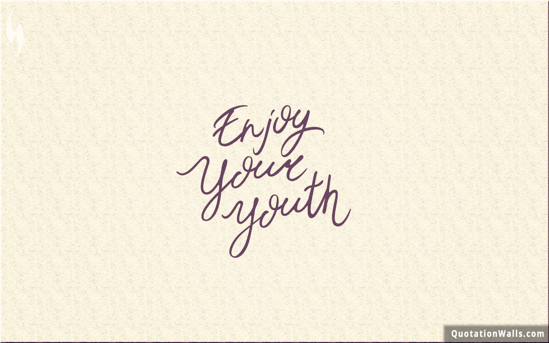 Juvenile, Elegant purple cursive text, Enjoy Your Youth, Full HD Desktop Wallpaper