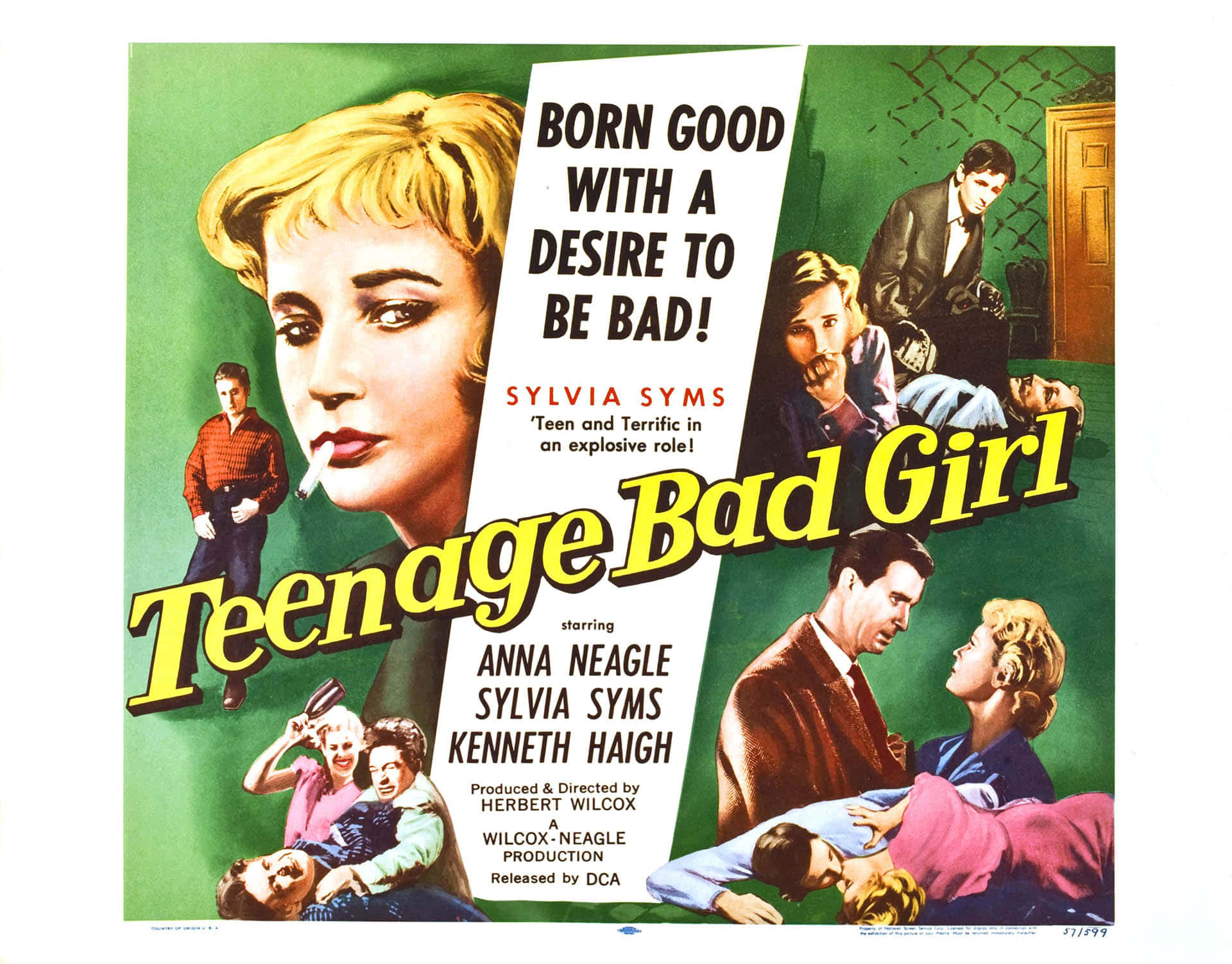 Teenage Bad Girl, 1950s, blonde teen, Full HD Desktop Wallpaper