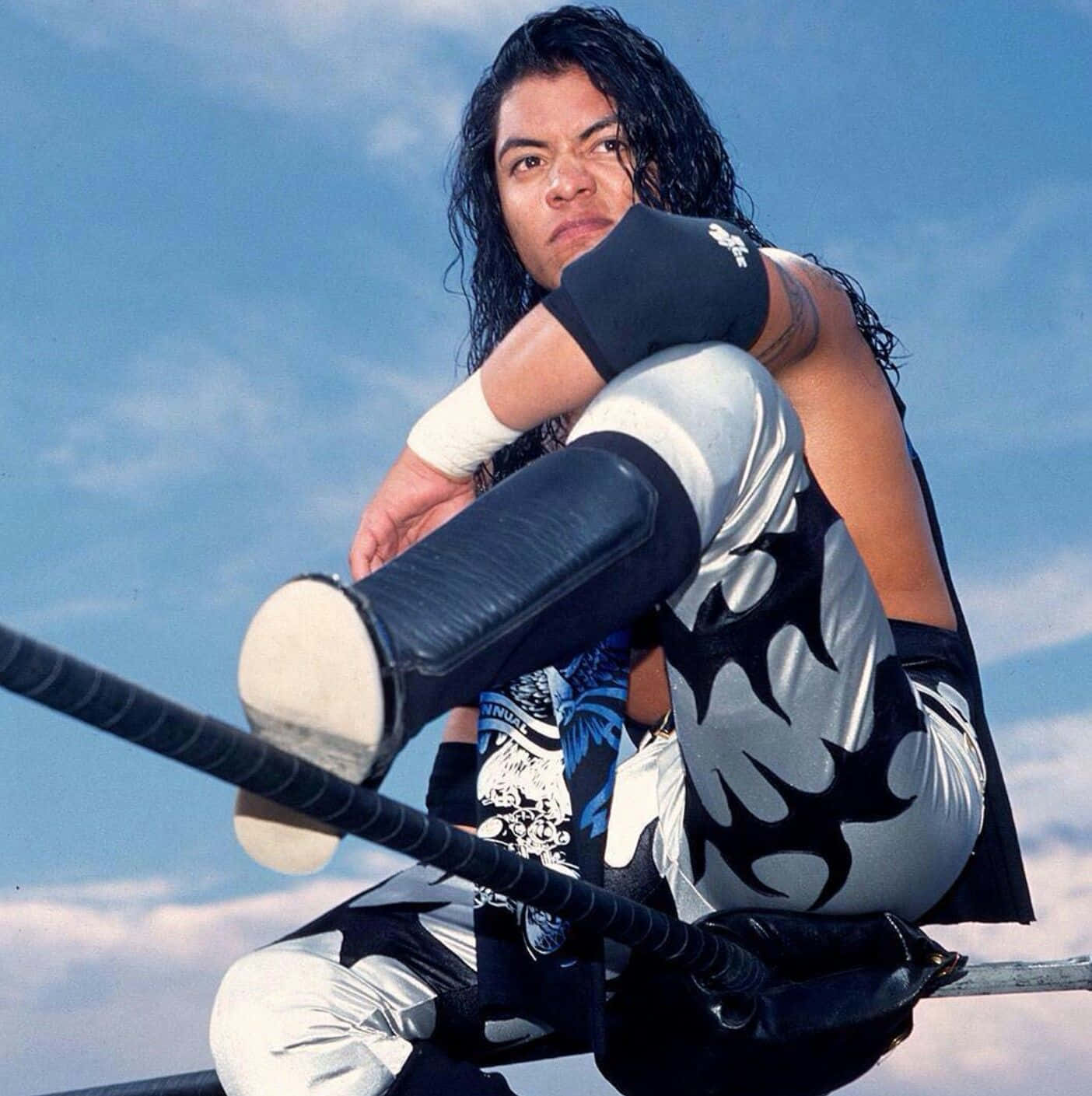 Juventud Guerrera, silver and black flame-patterned gear, ring rope, HD Phone Wallpaper