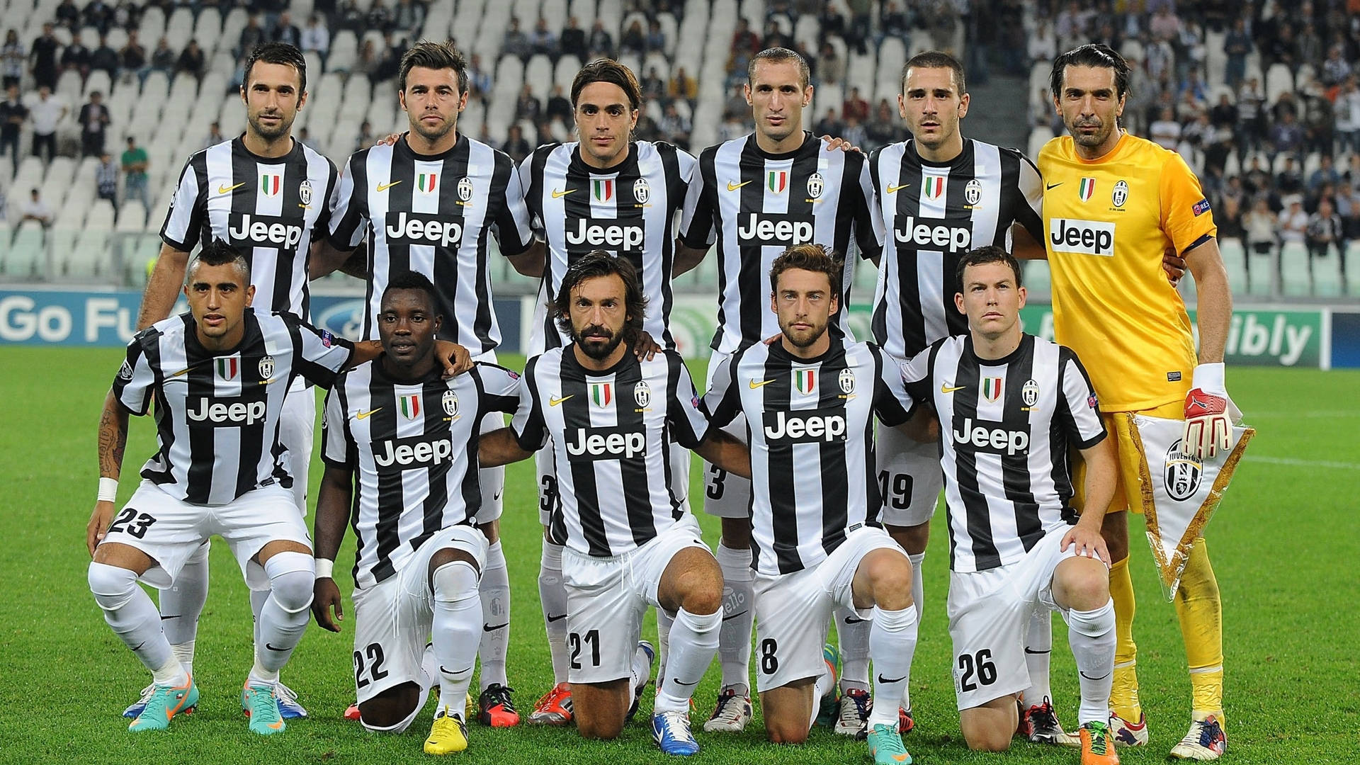Juventus, 2012-13 UEFA Champions League, black and white striped jerseys, Full HD Desktop Wallpaper
