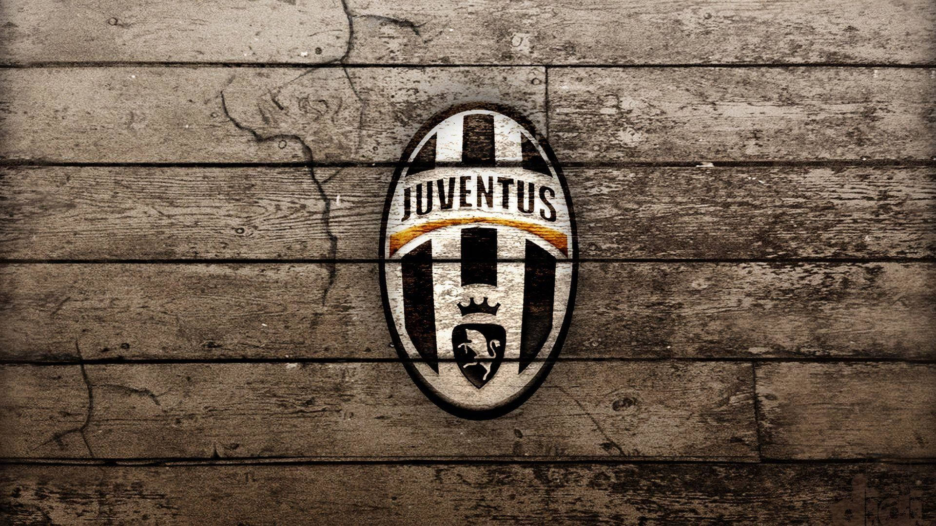 Juventus F.C, logo, black and white, Full HD Desktop Wallpaper