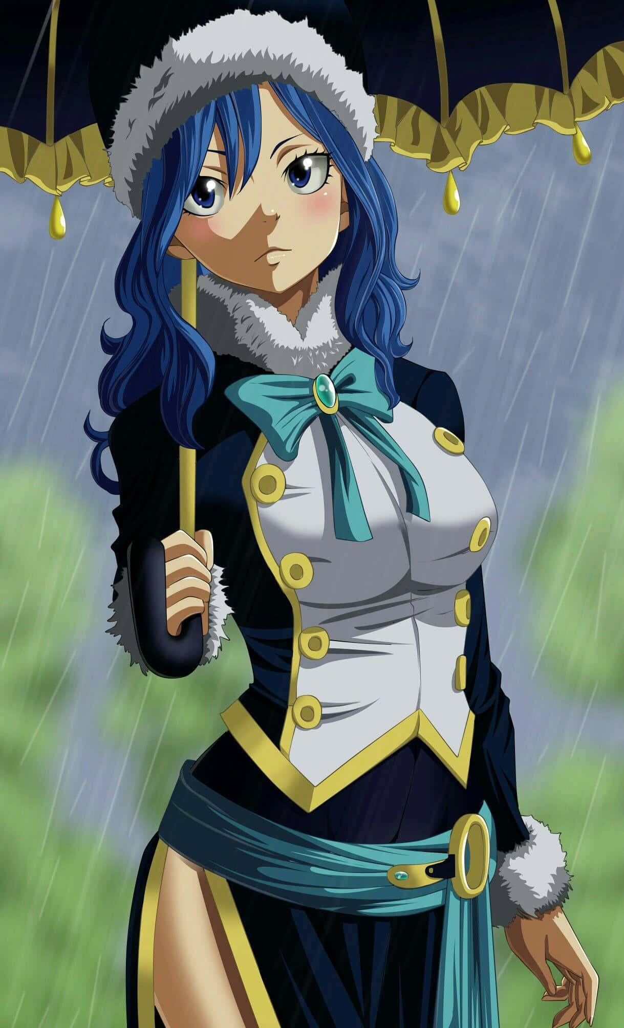 Juvia Lockser, blue-haired, anime girl, Full HD Phone Wallpaper