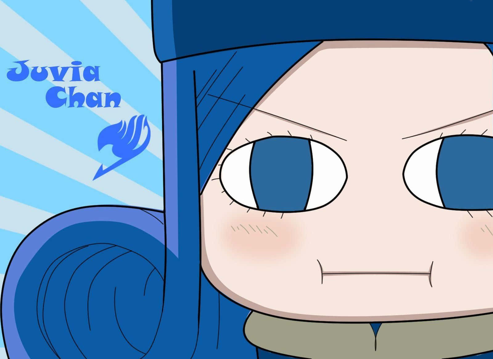 Juvia Lockser, blue-haired, wide eyes, HD Desktop Wallpaper