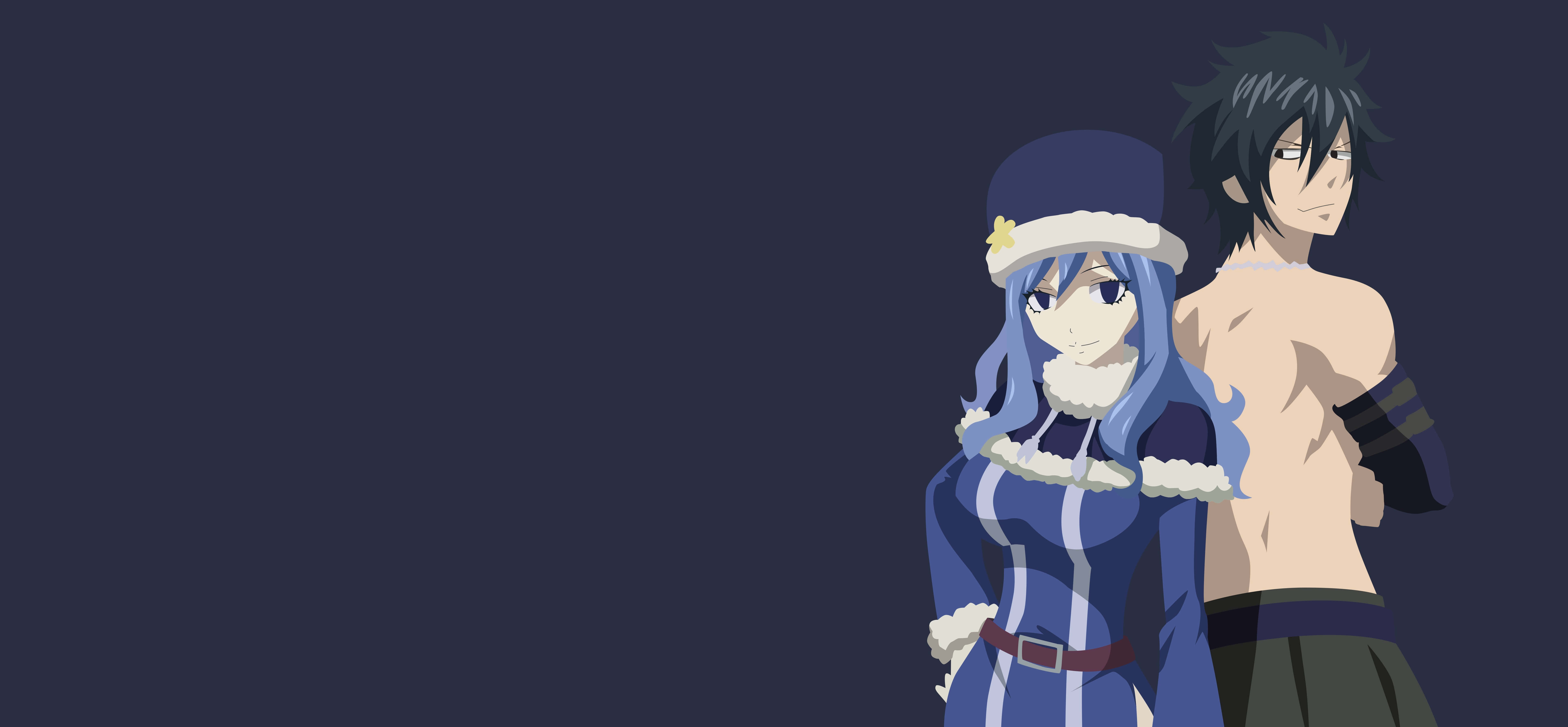 Juvia Lockser, anime characters, dark background, 5K Desktop Wallpaper