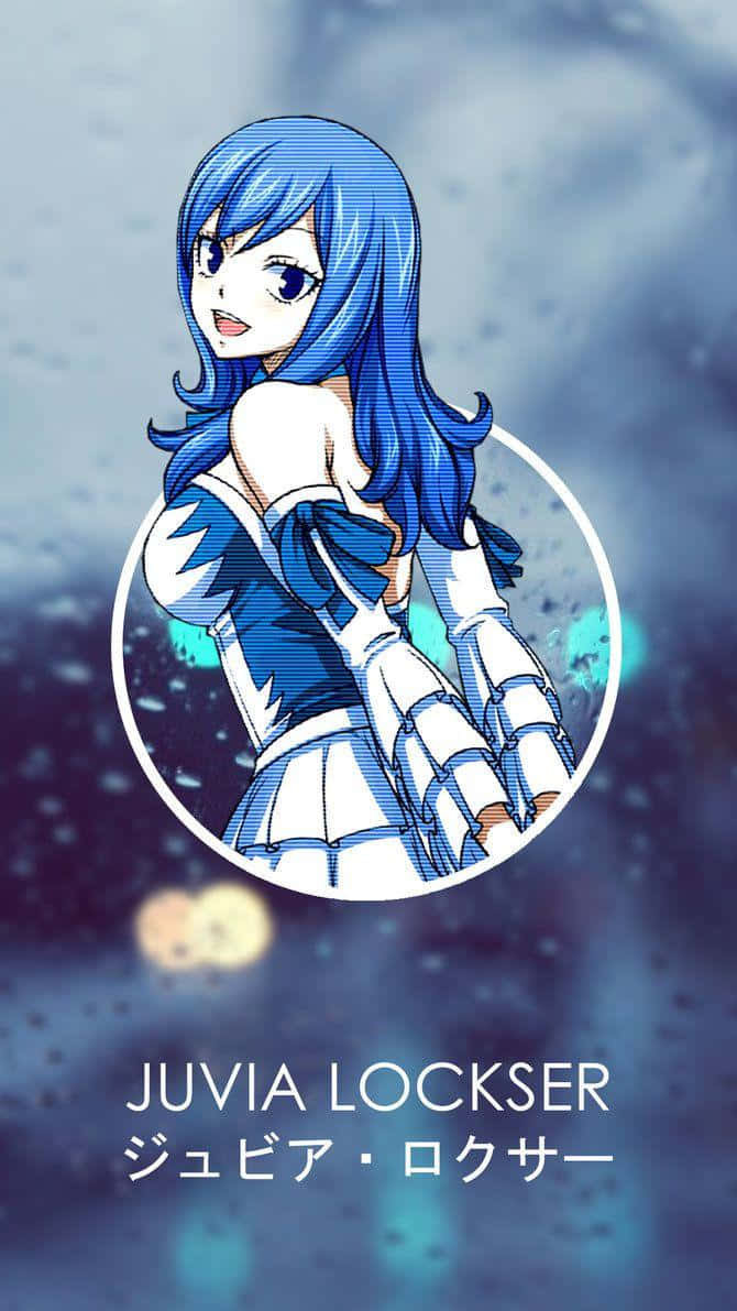 Juvia Lockser, blue hair, water-themed outfit, SD Phone Wallpaper