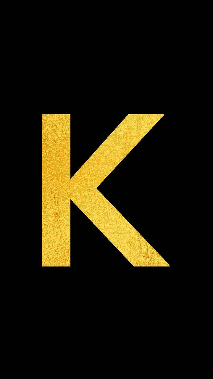 Textured Gold K Alphabet, golden letter K, textured metallic sheen, HD Phone Wallpaper