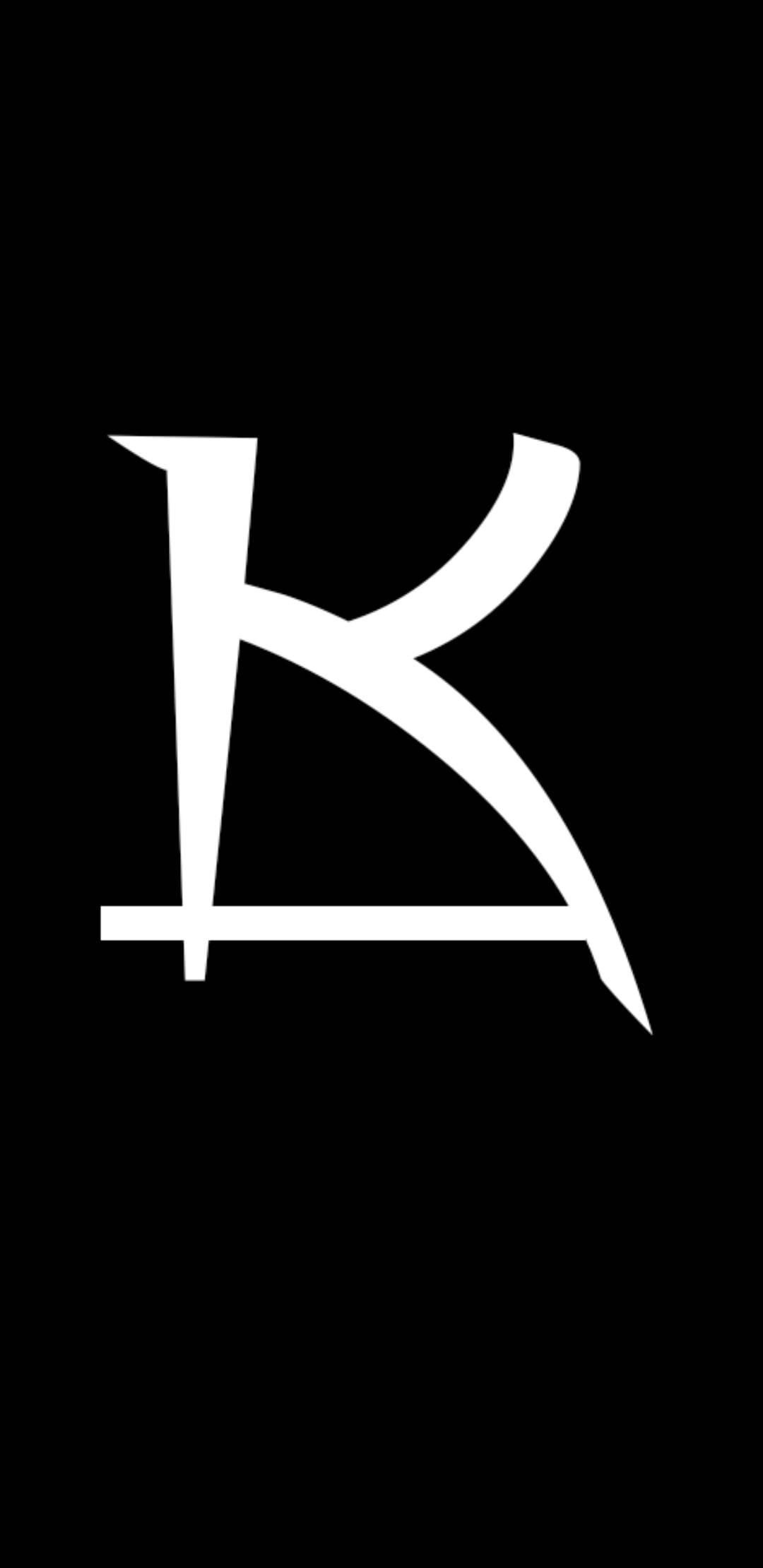Pointy K Alphabet, stark white, stylized letter K, Full HD Phone Wallpaper