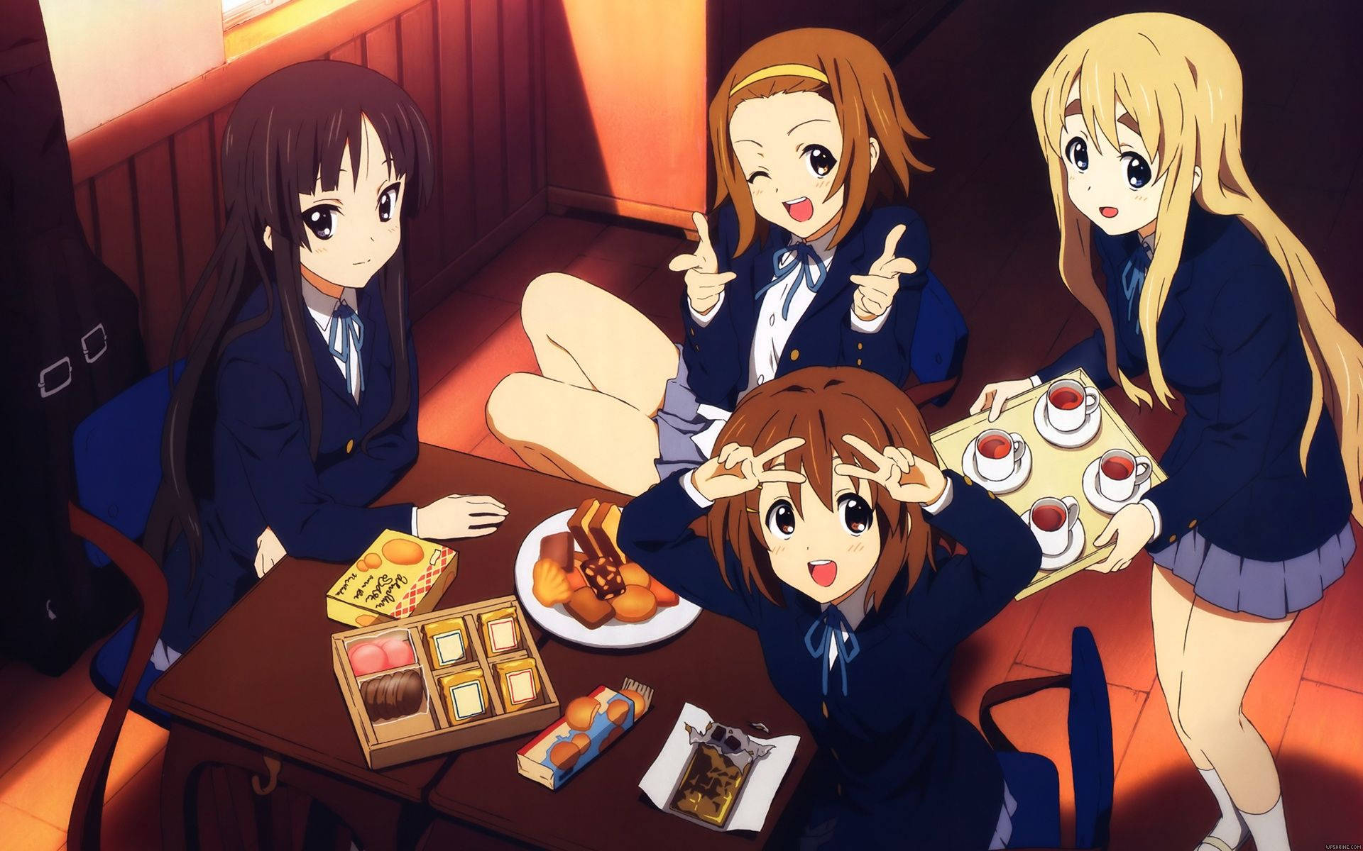 K-on, tea time, school, Full HD Desktop Wallpaper