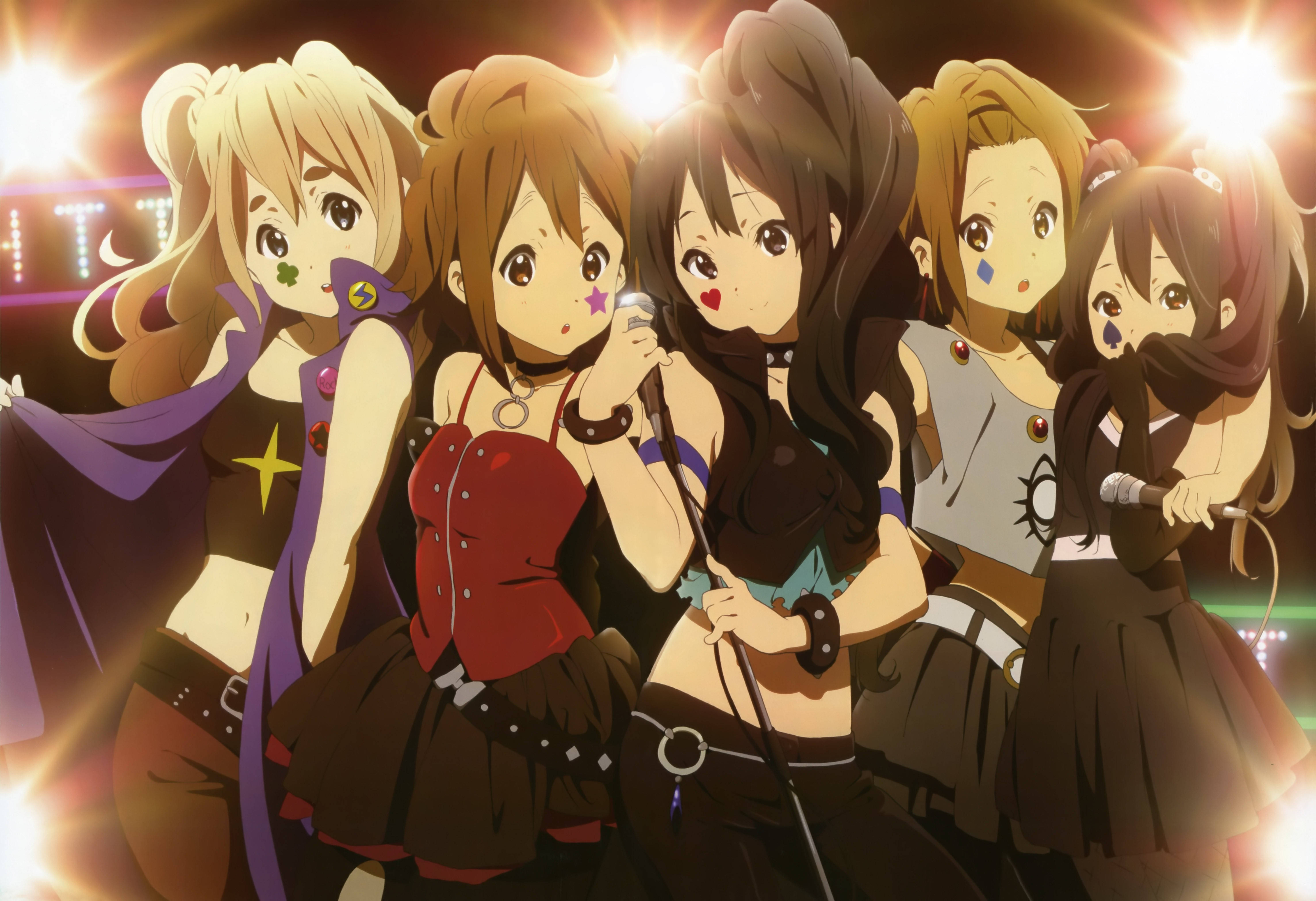 K-on, punk outfit, microphones, 5K Desktop Wallpaper