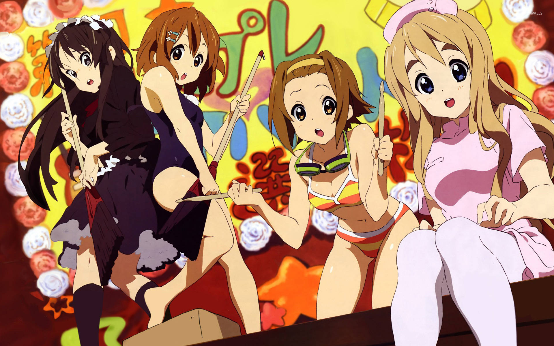 K-on, Festival, swimsuits, Full HD Desktop Wallpaper