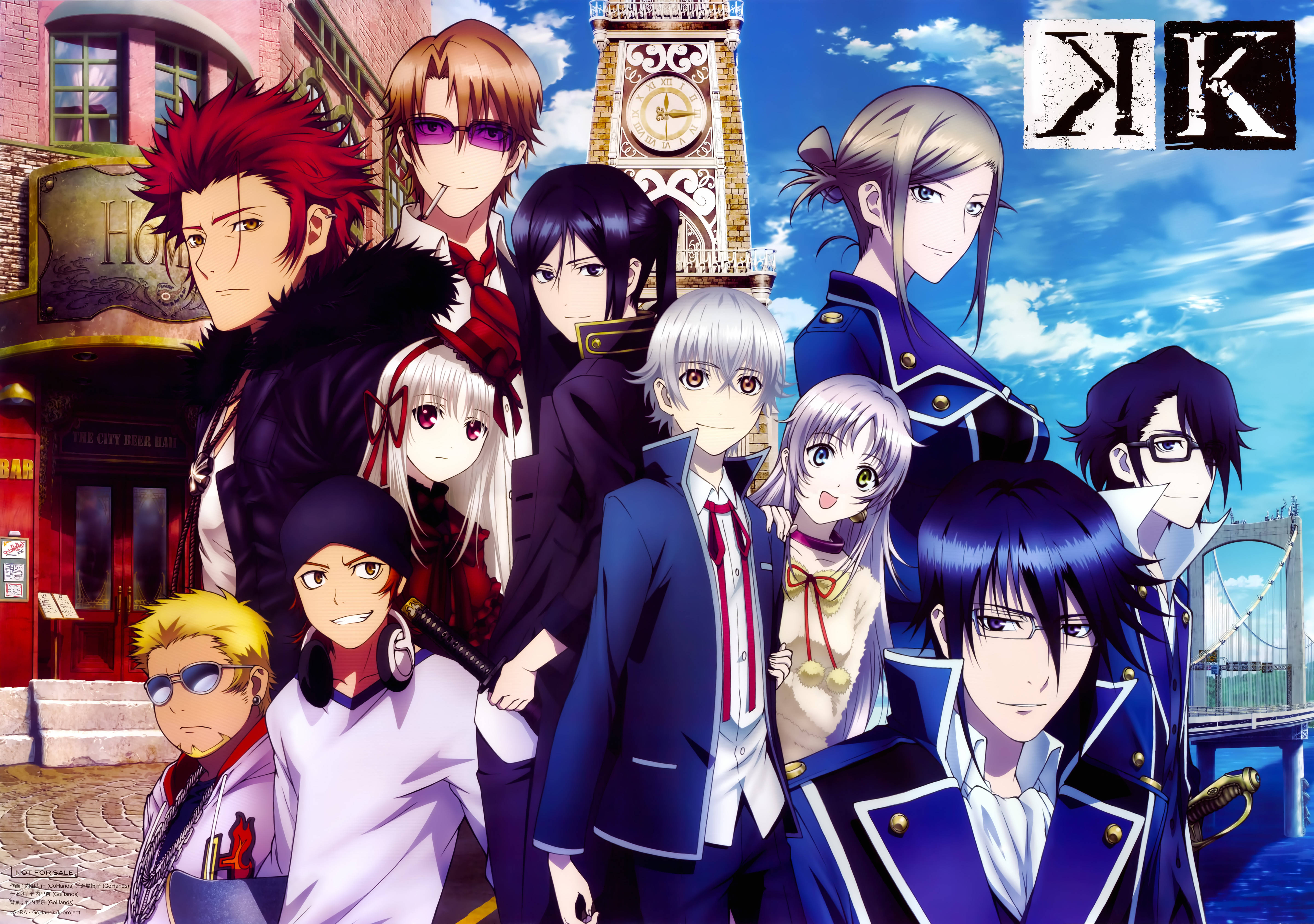 K, Red and Blue Teams, European-style clock tower, 5K Desktop Wallpaper