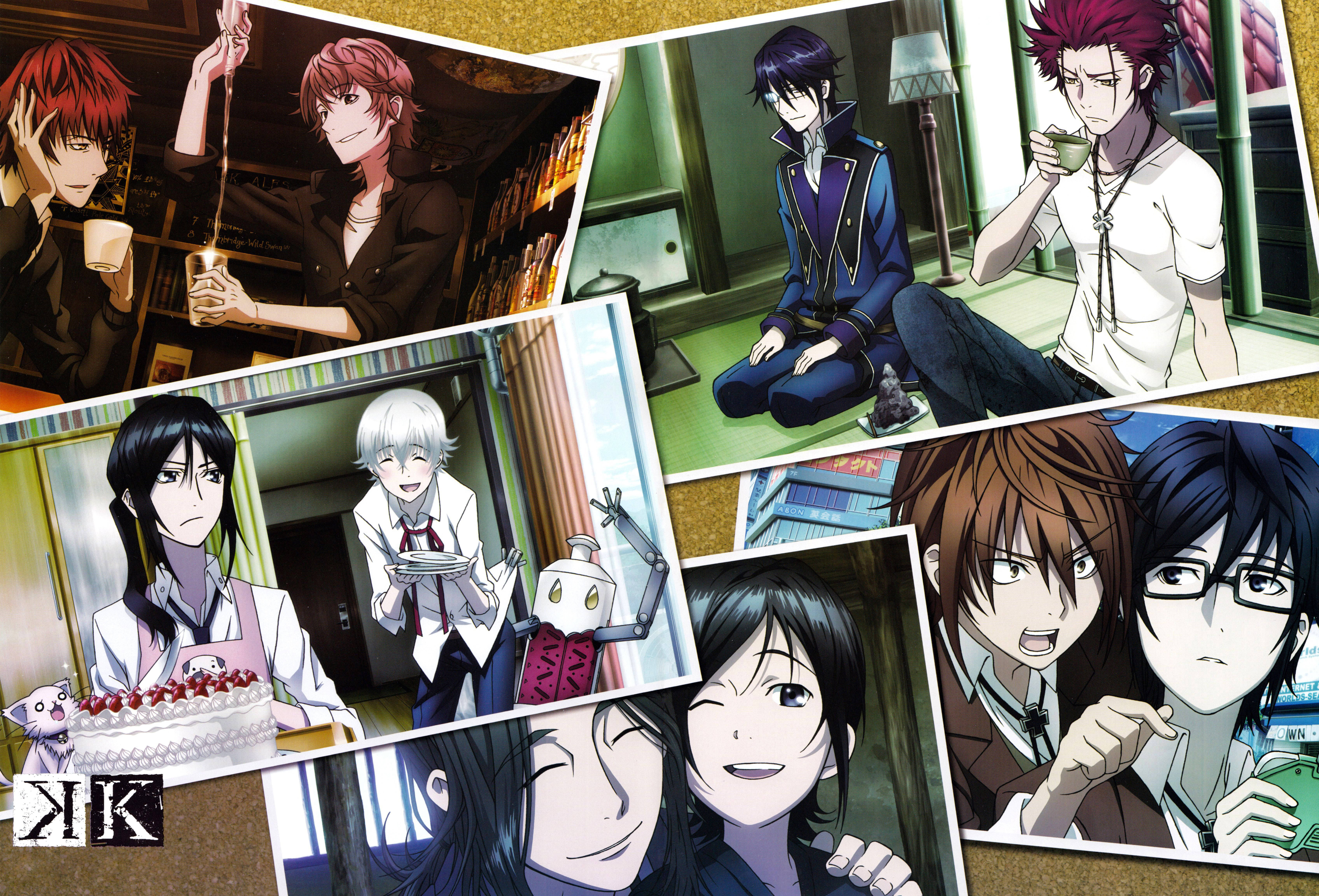 K, anime characters, indoor scenes, 5K Desktop Wallpaper