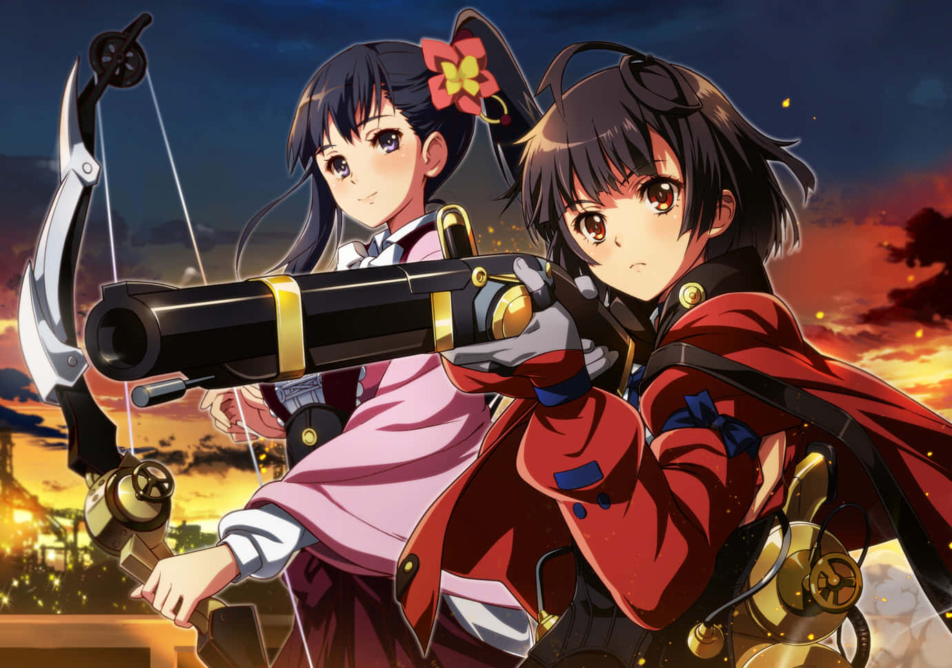 Kabaneri Of The Iron Fortress, steampunk gear, futuristic weapons, HD Desktop Wallpaper