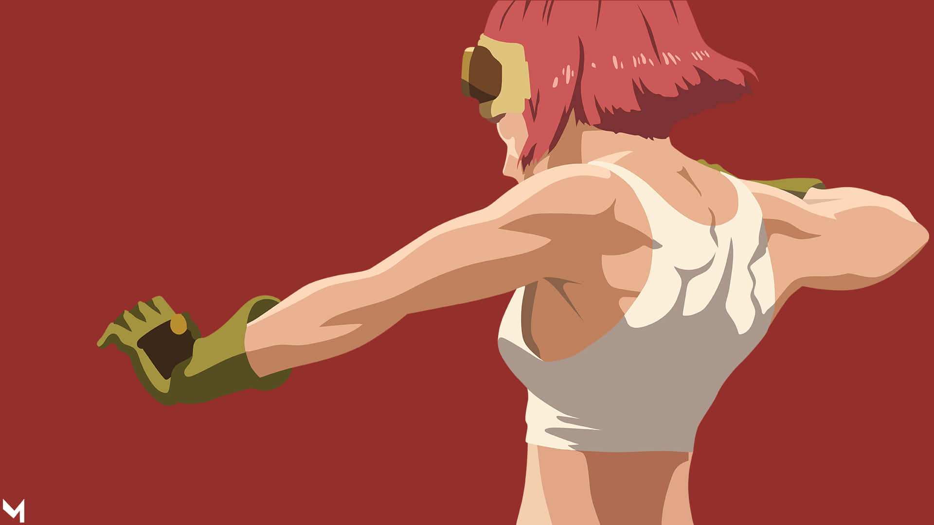 Kabaneri of The Iron Fortress, pink hair, green gloves, Full HD Desktop Wallpaper